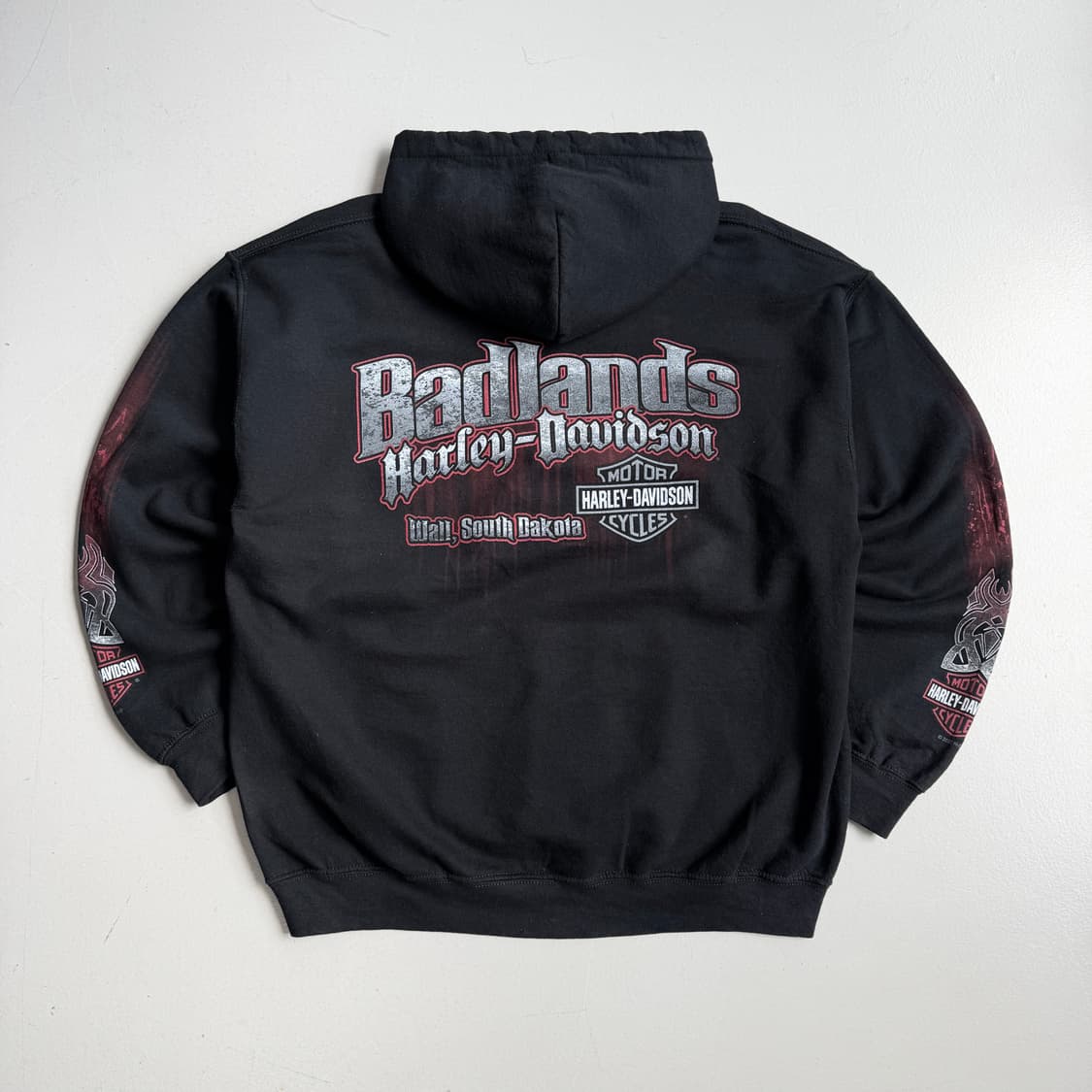 할리데이비슨 배드랜드스 트라이벌 펑크 후드티 블랙 상품이미지3