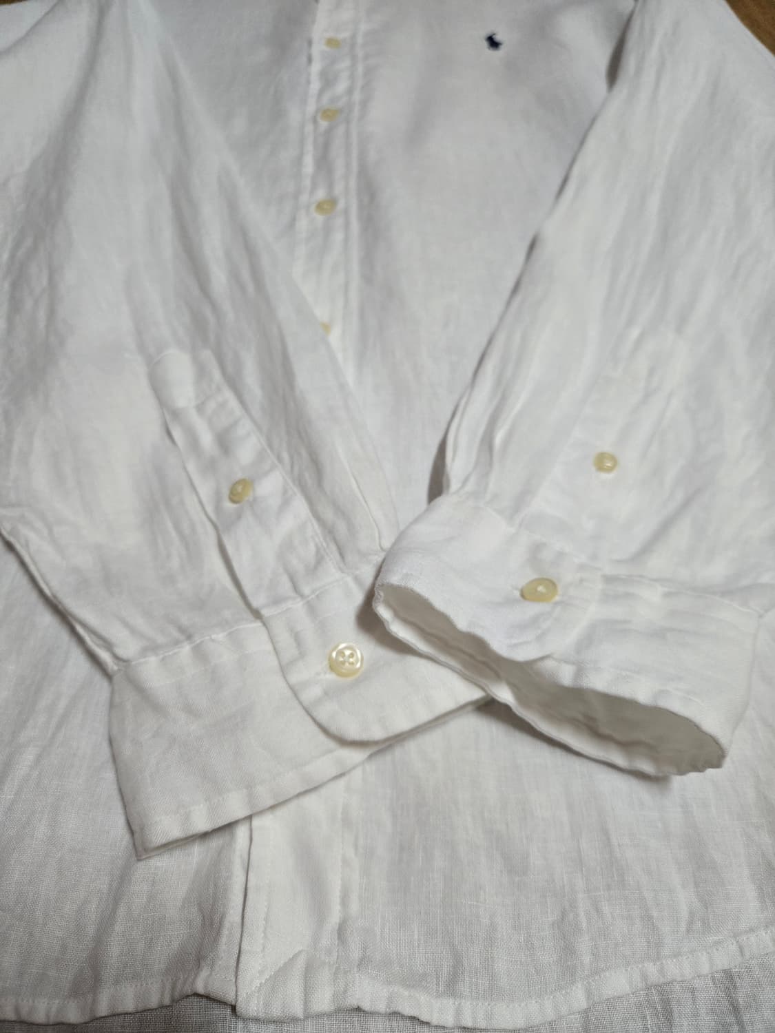 폴로 랄프로렌 신형큐알택 린넨 화이트 셔츠(XL사이즈) 상품이미지4