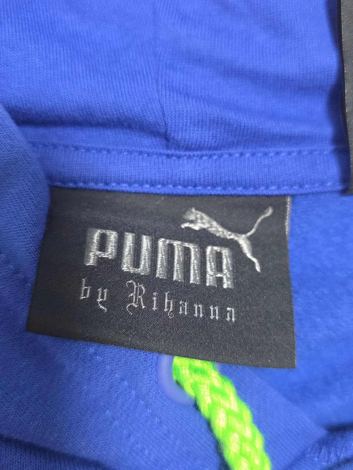 푸마 PUMA x 리한나 FENTY 사이드 레이스 언밸런스 후드티 블루  상품이미지6