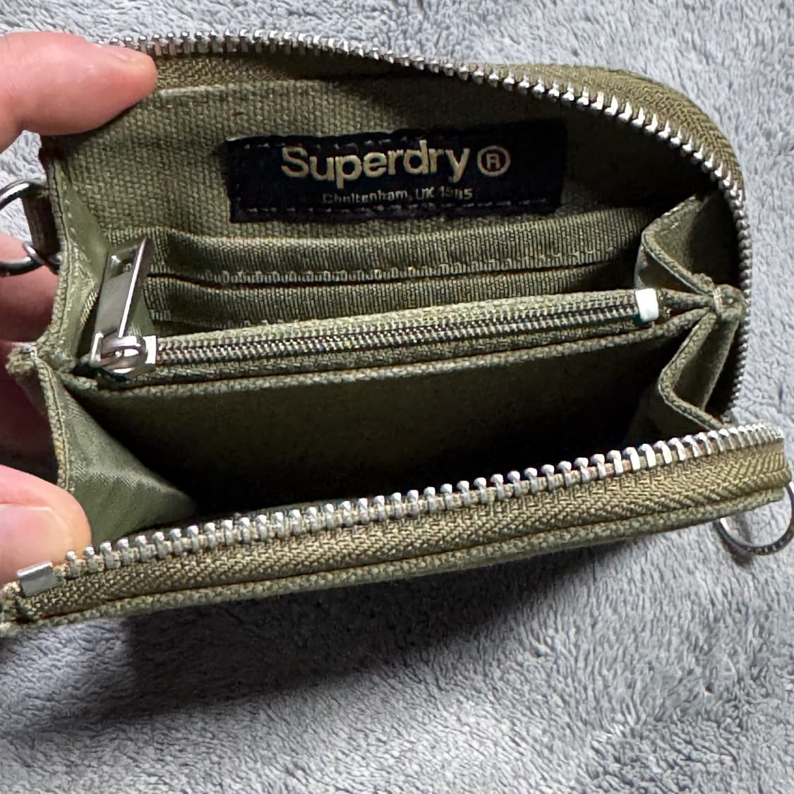 슈퍼드라이 카키 코튼 지갑 상품이미지3