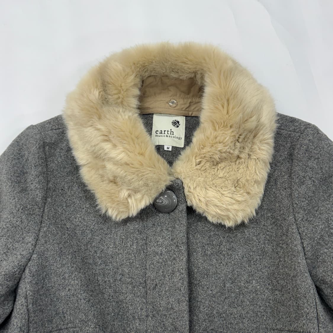 🥞하구미의 그런지 코트🥞 어스뮤직 모리걸 오리엔탈 퍼 그레이  상품이미지4