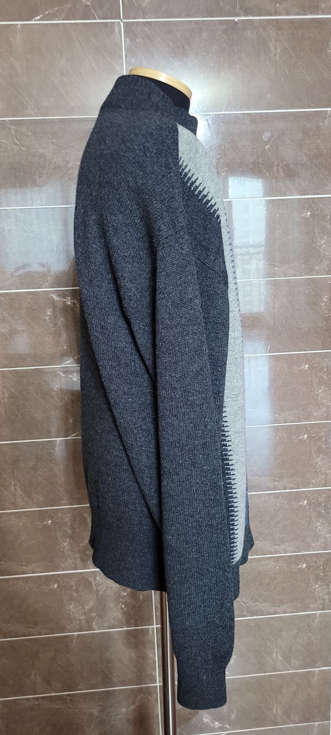 (남성105~110사이즈) 로가티스 반집업니트(모100%) 상품이미지2