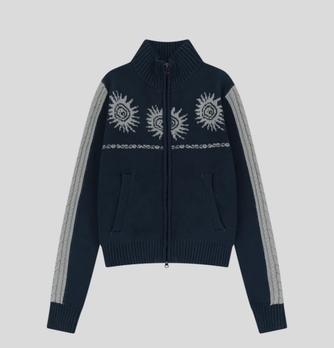 아캄 니트집업 상품이미지1