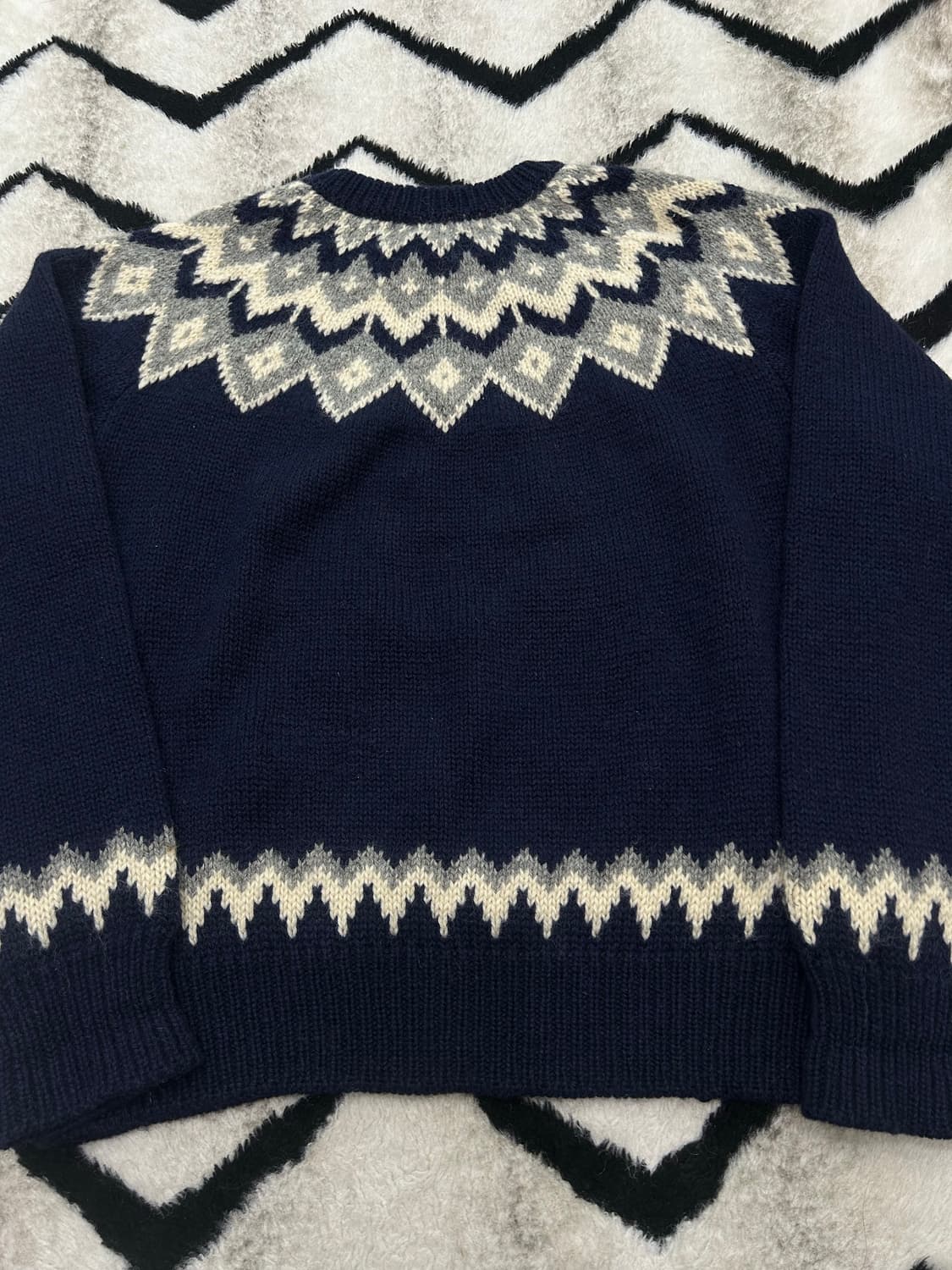 [M]L.L.bean 노르딕 헤비울 니트/네이비 상품이미지4