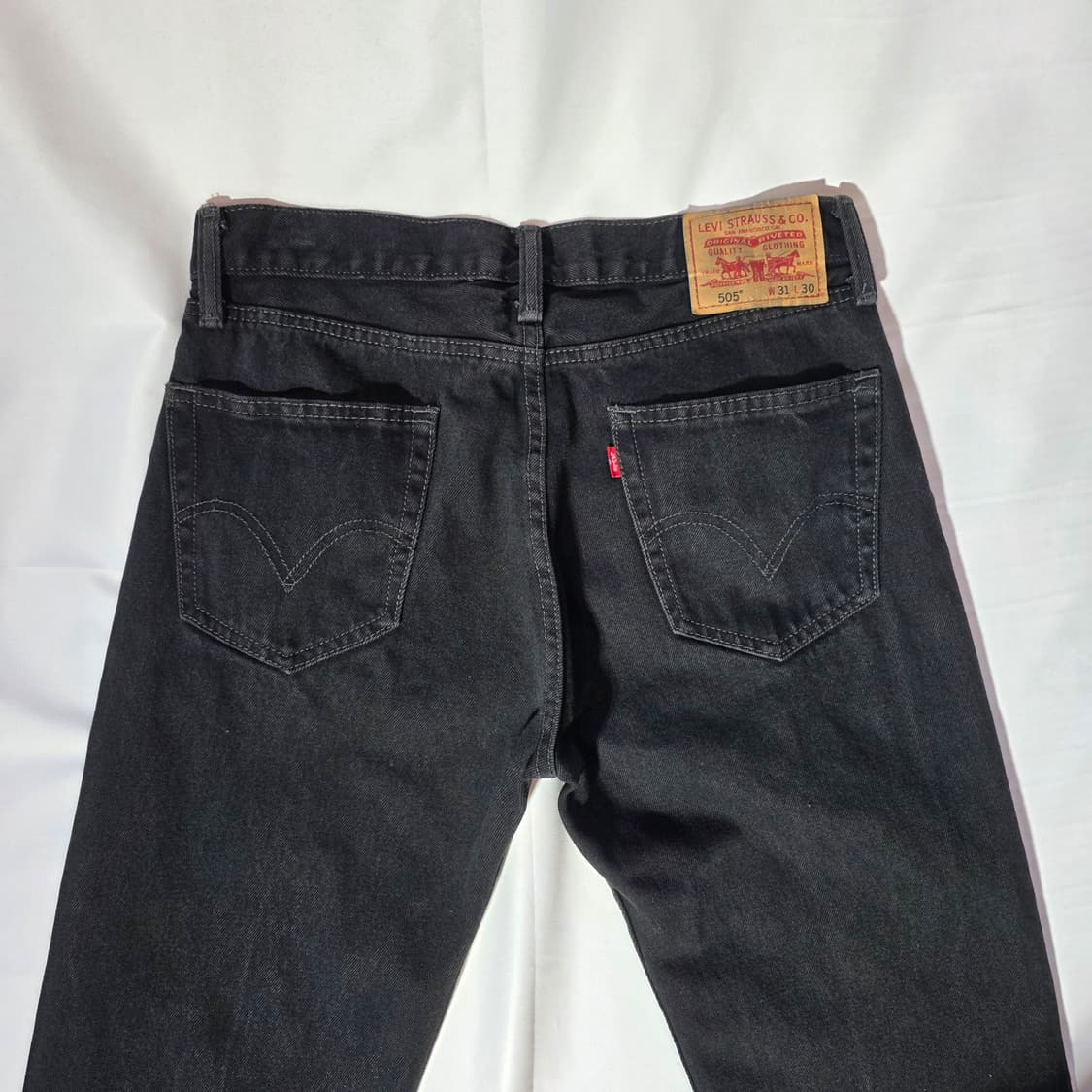 [W31L30]00s 리바이스 505 스트레이트핏 블랙 데님 팬츠 상품이미지7