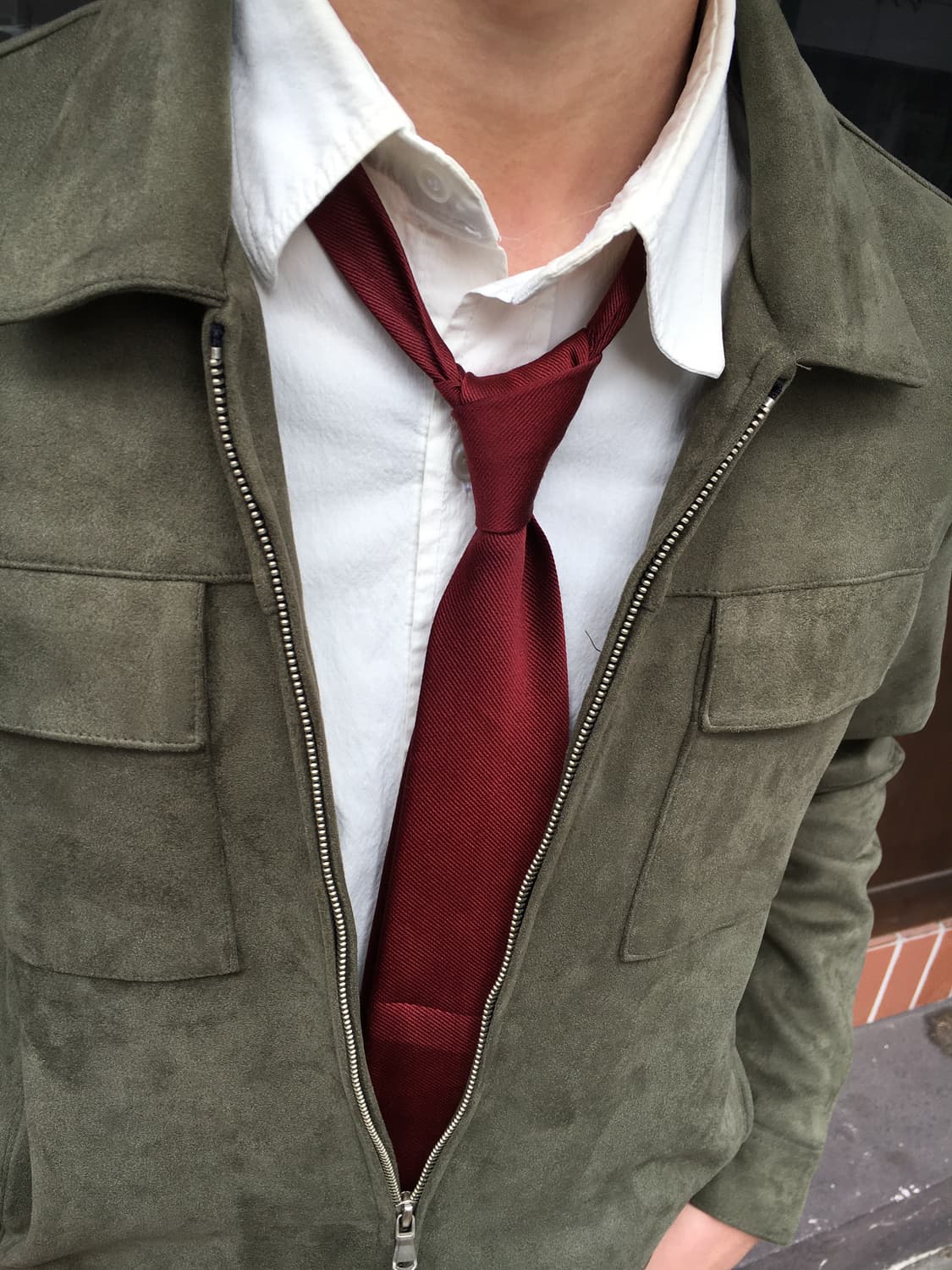 Burgundy necktie 상품이미지3