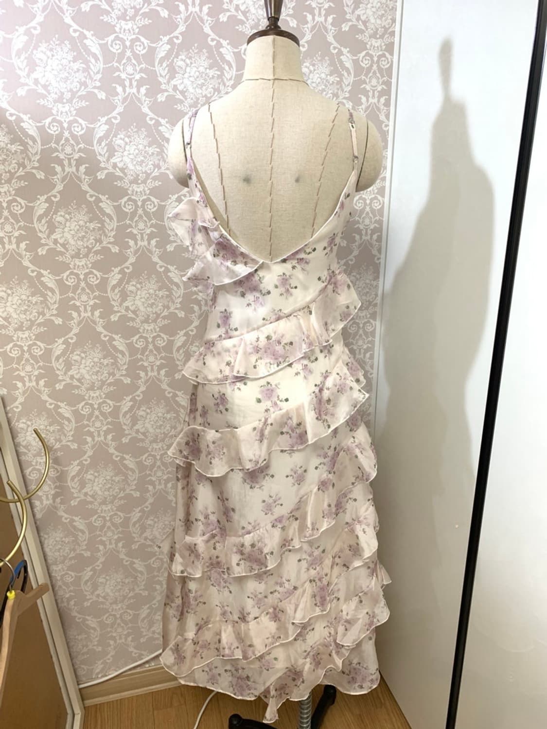 S사이즈) 신스덴 루시 플로랄 프릴 스카프 드레스 휴양지여름나시롱원피스 상품이미지8