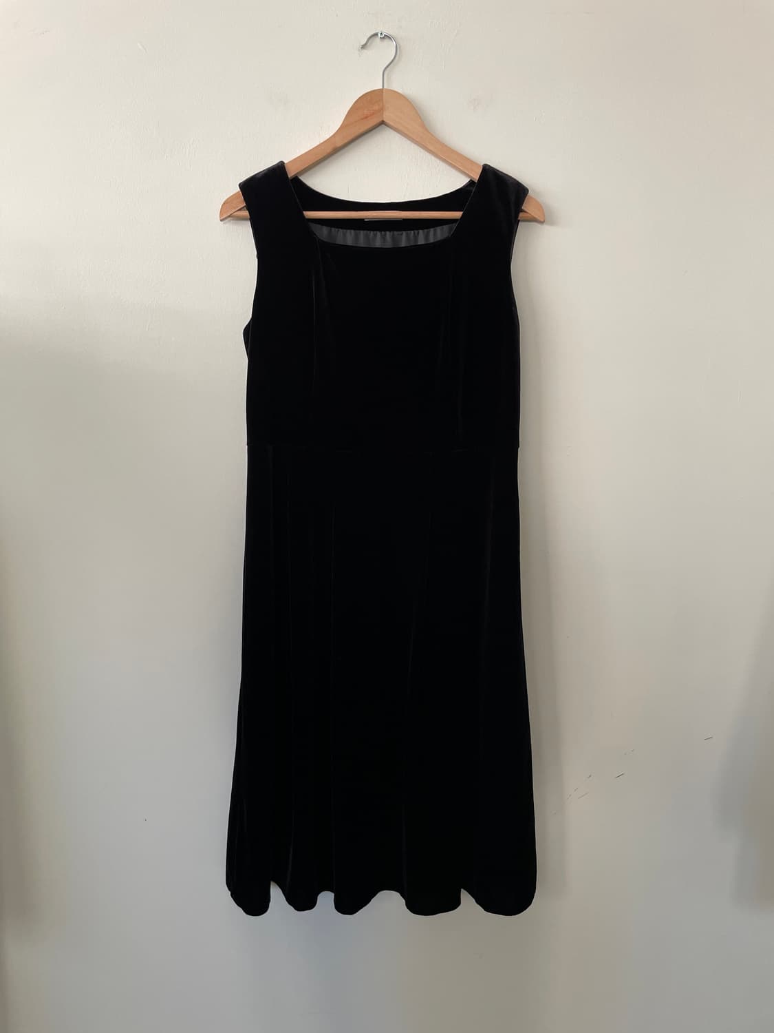 vintage black squre neck flare dress 상품이미지2