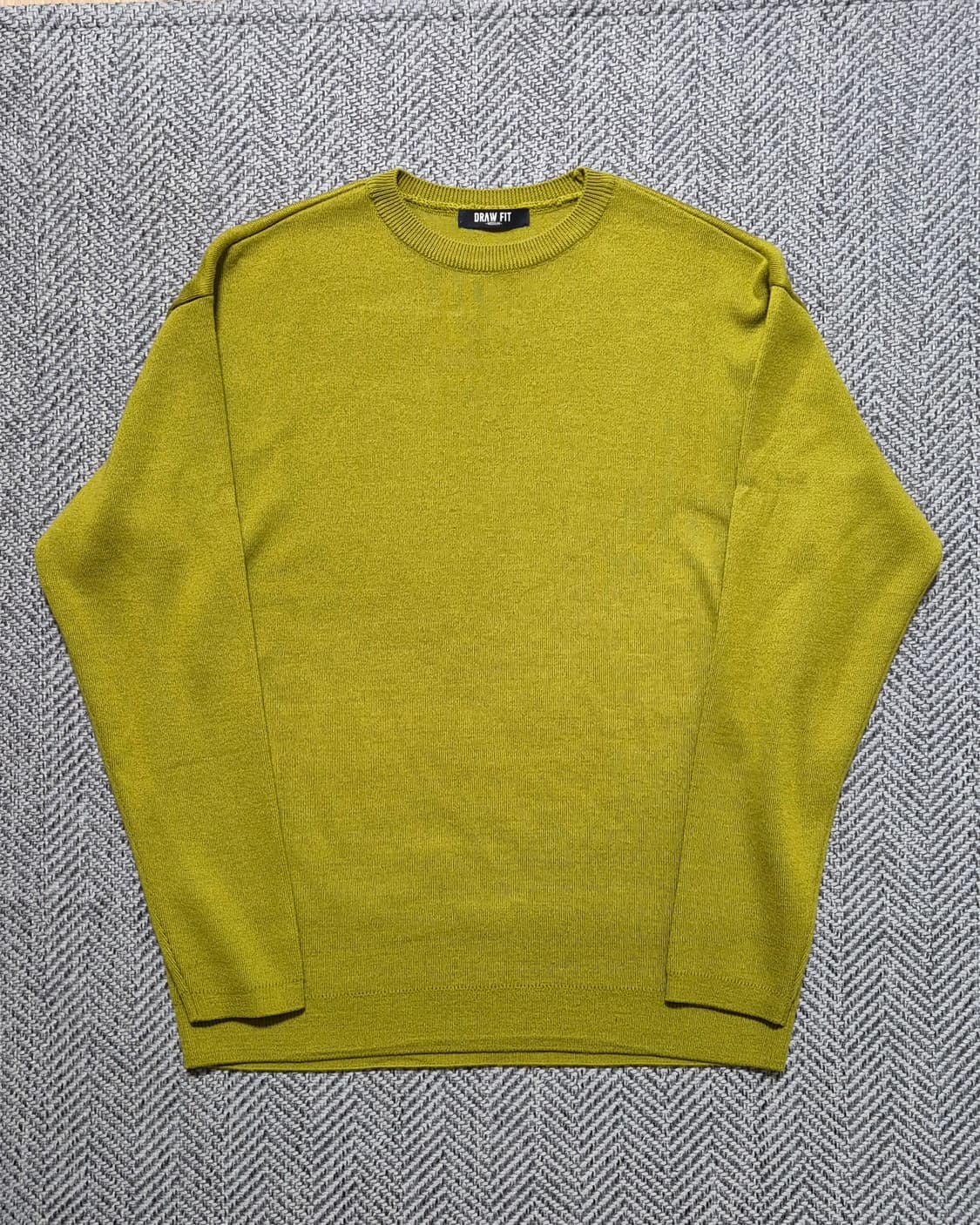 드로우핏 울캐시 라운드 니트 M 올리브 상품이미지1