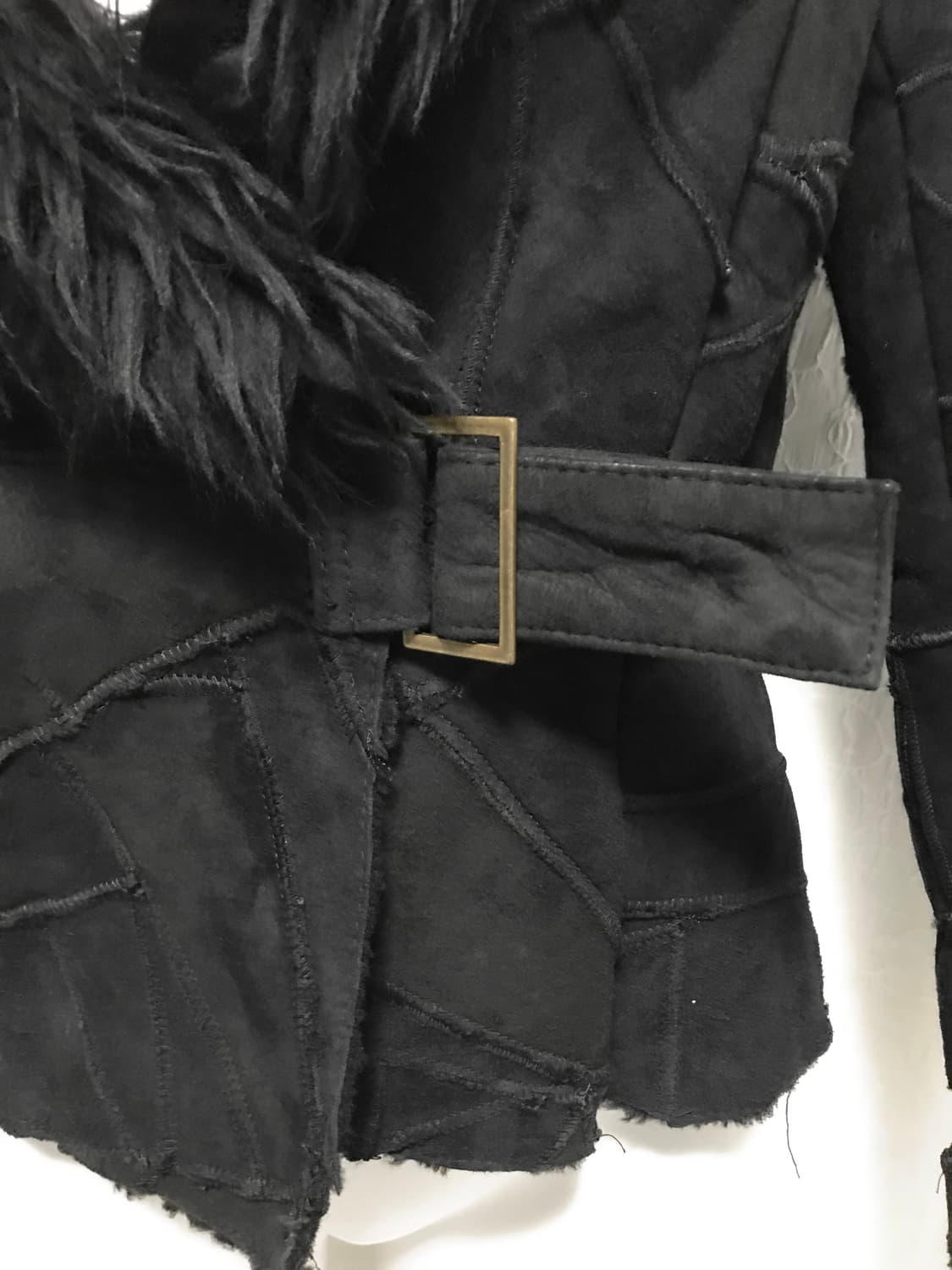 빈티지 쉽스킨 양가죽 패치워크 레더 퍼자켓 상품이미지5