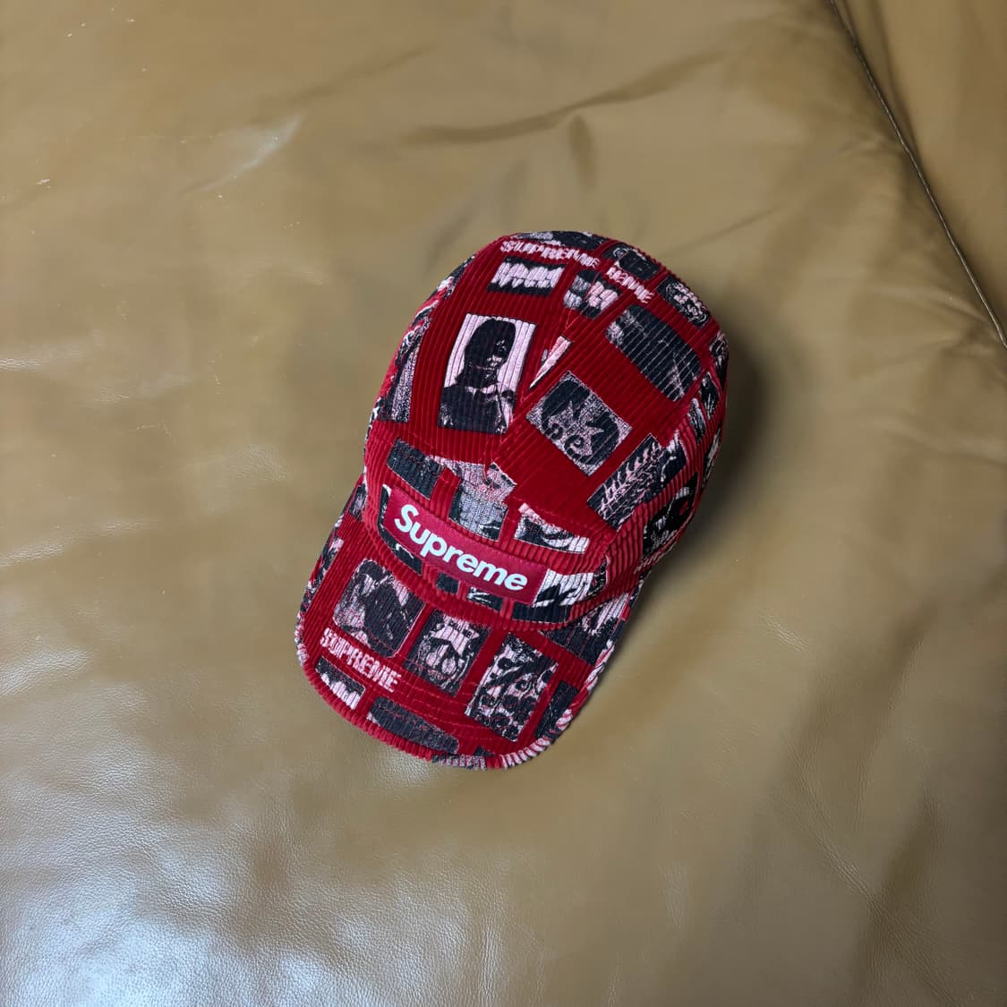 Supreme 슈프림 위어도 데이브 코듀로이 레드 캠프캡 모자 (Red) 상품이미지5