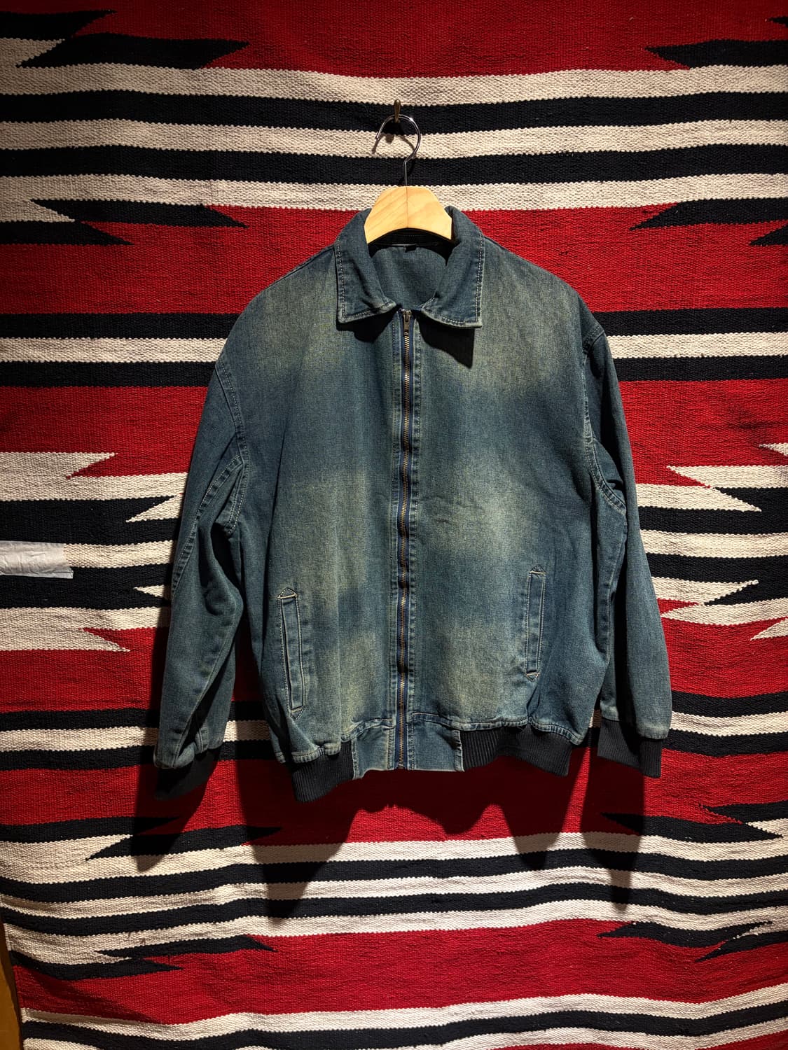 Vintage washed denim blouson / 데님 블루종점퍼 상품이미지1