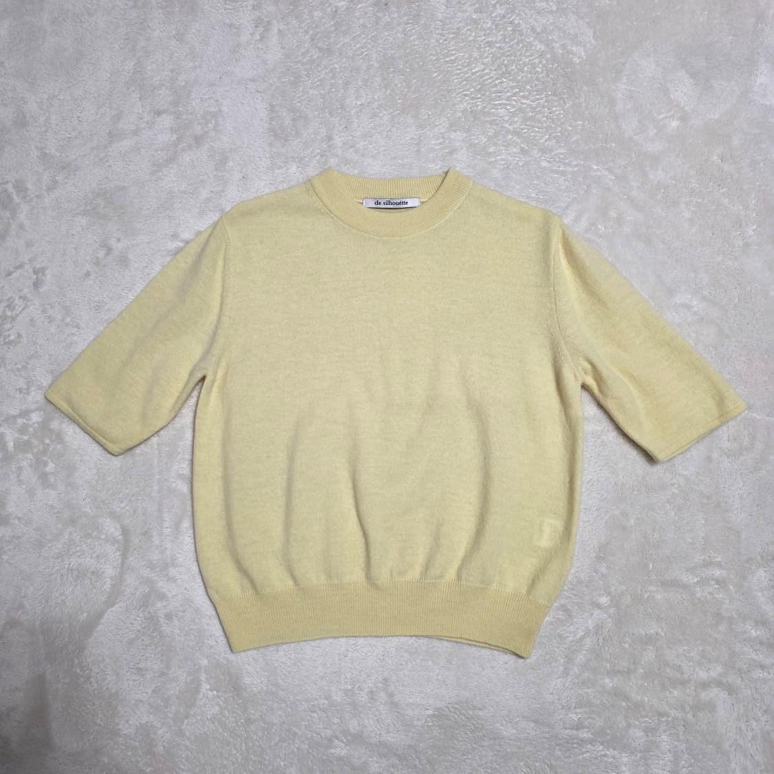 (F)여성 de silhouette 캐시미어 울 반팔 니트 상품이미지1