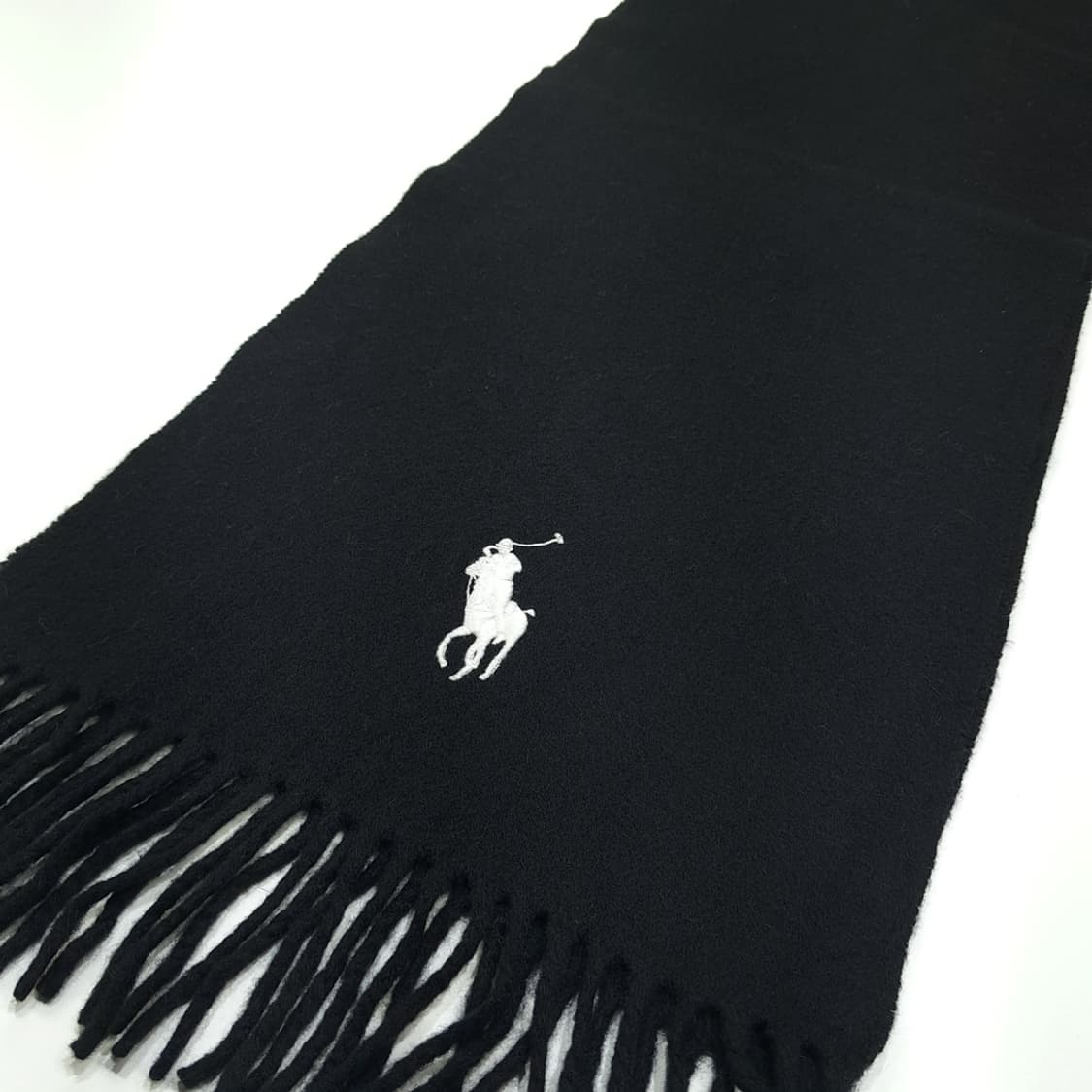 MX481 폴로 00s 이태리판 울 빅포니 블랙 머플러 목도리 상품이미지3