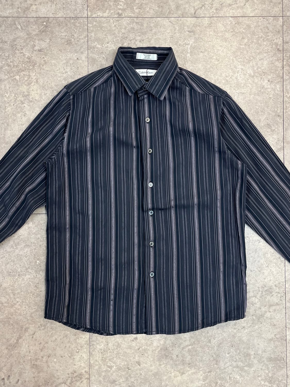 캘빈 클라인 스트라이프 셔츠 블랙 키즈14 #csz2449 상품이미지5