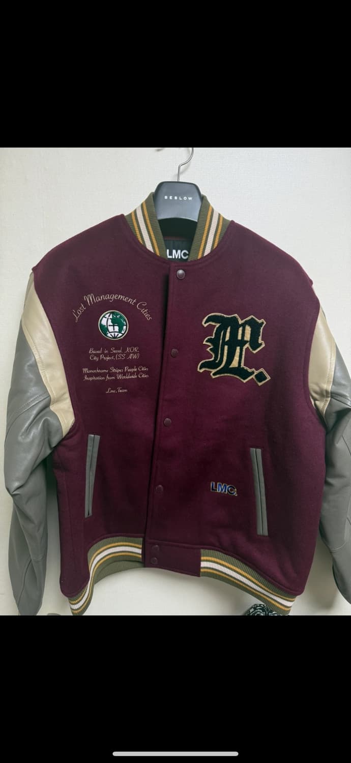 LMC 팀 울 바시티 자켓 버건디 상품이미지1