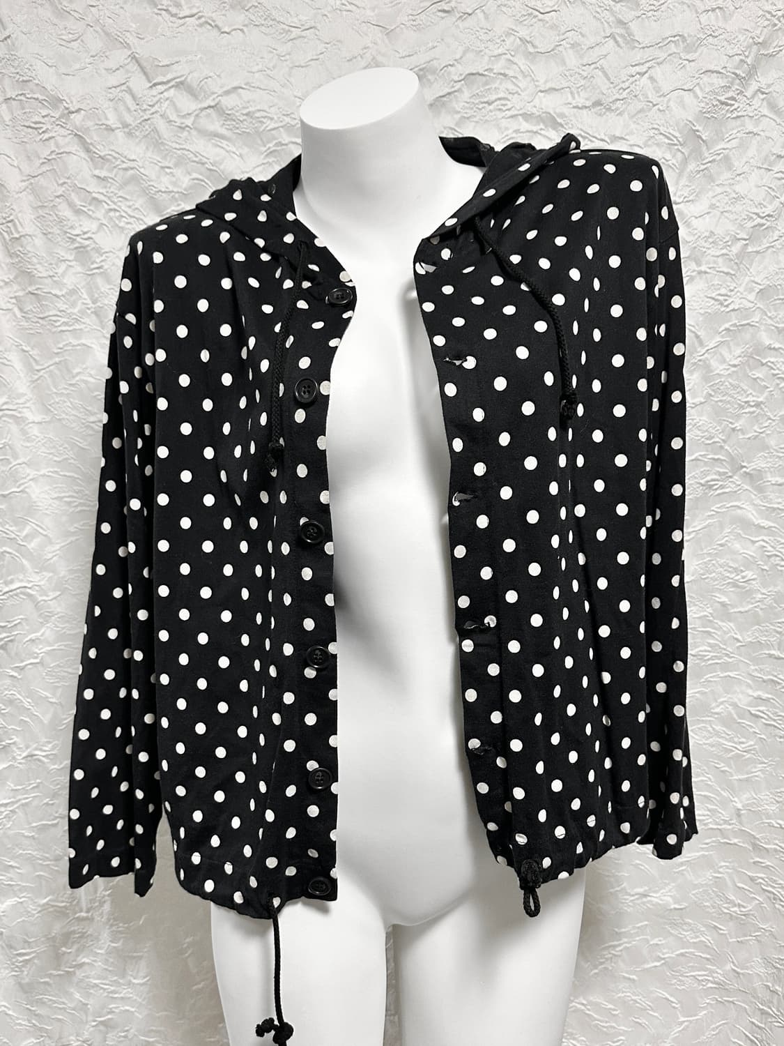 빈티지 니혼진 너드 도트 후드 코튼 자켓 상품이미지3