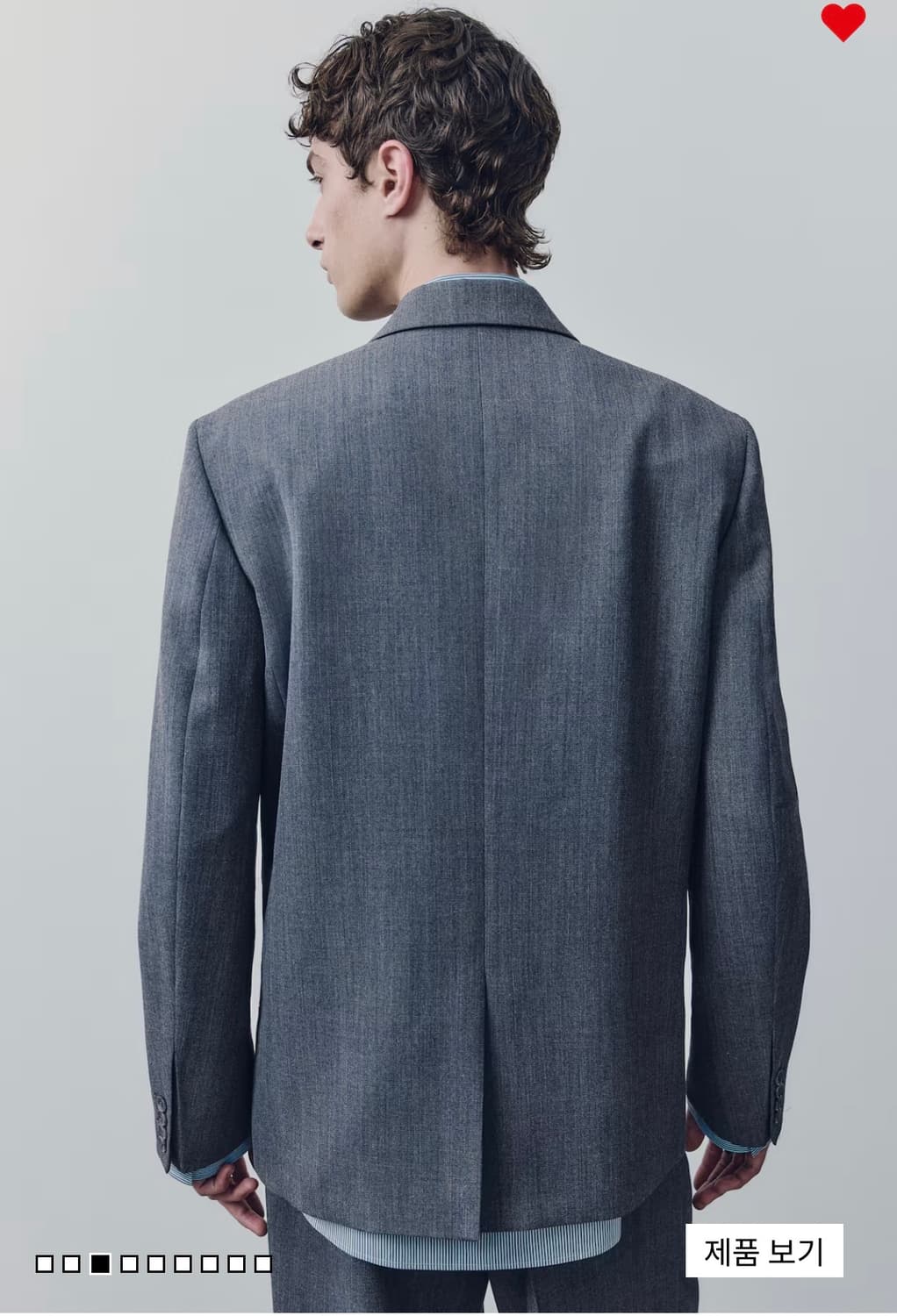 h&m 아뜰리에 25fw 와이드 싱글브레스티드 울블렌디드 재킷 52사이즈 상품이미지2