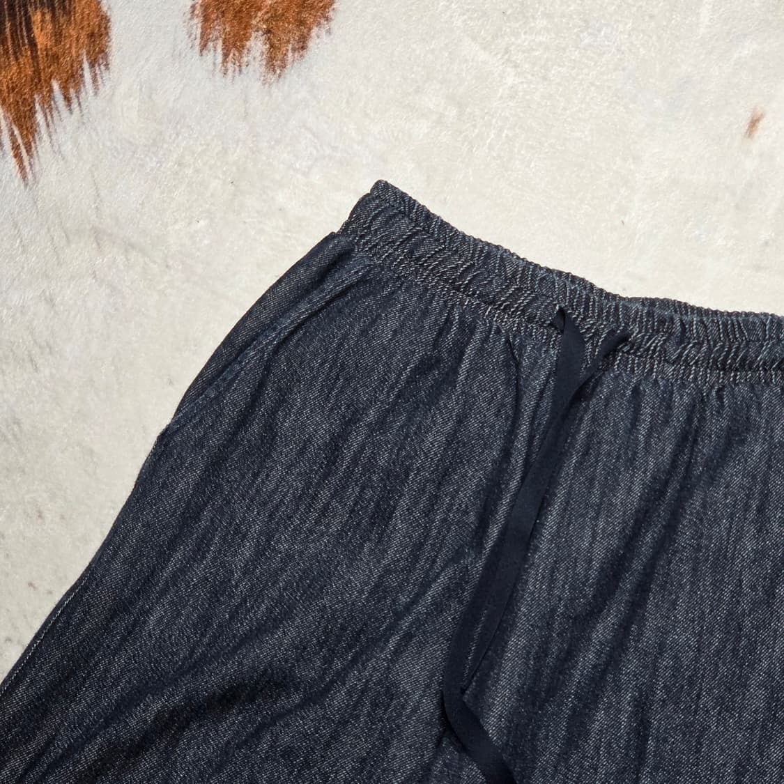 벨로아 와이드 밴딩 데님팬츠 상품이미지2