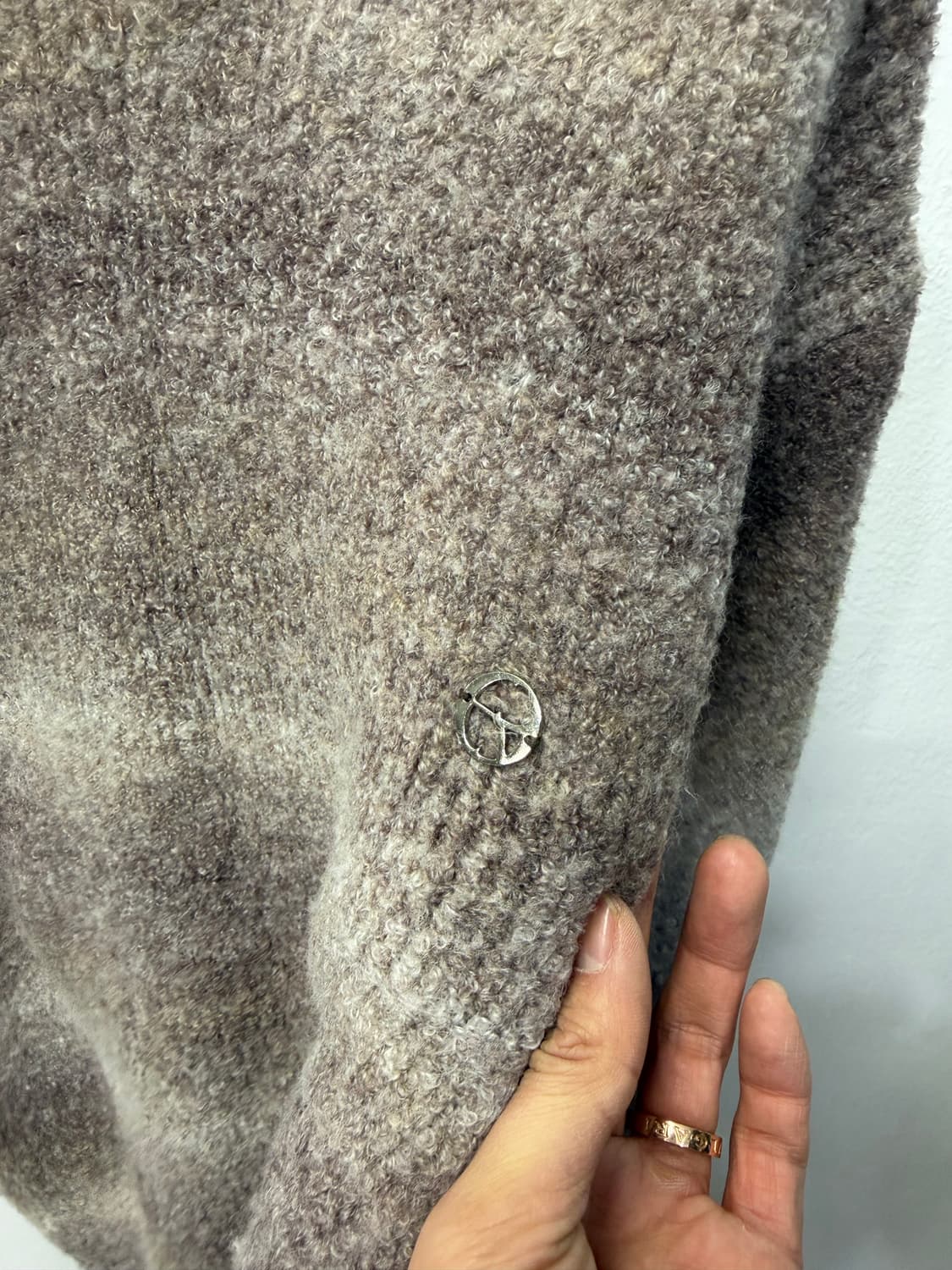 정품) ECORR 이코르 남성 모헤어 브라운 니트 스웨터 1(105) 상품이미지4