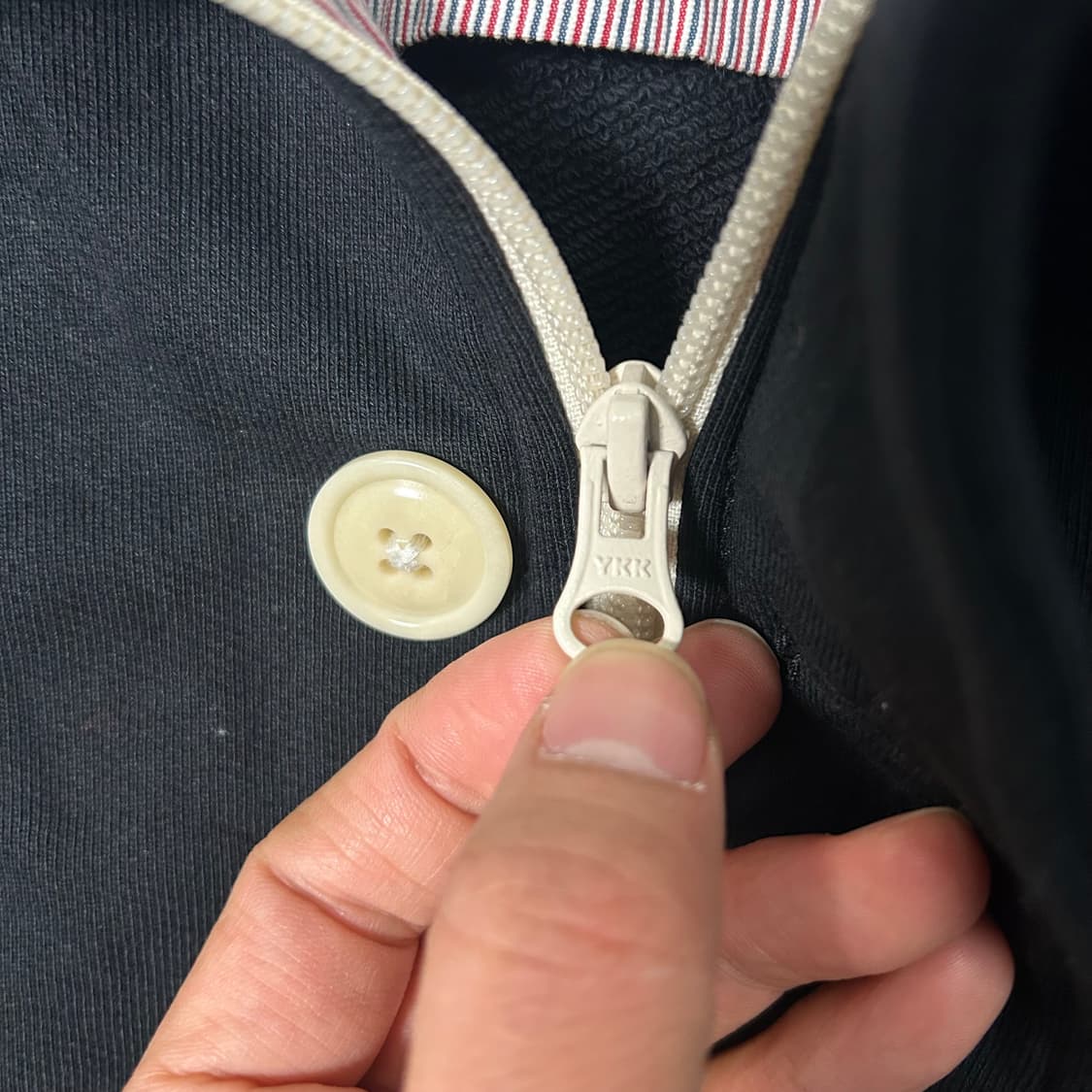 (M) 빔즈  블랙 후드집업 상품이미지5