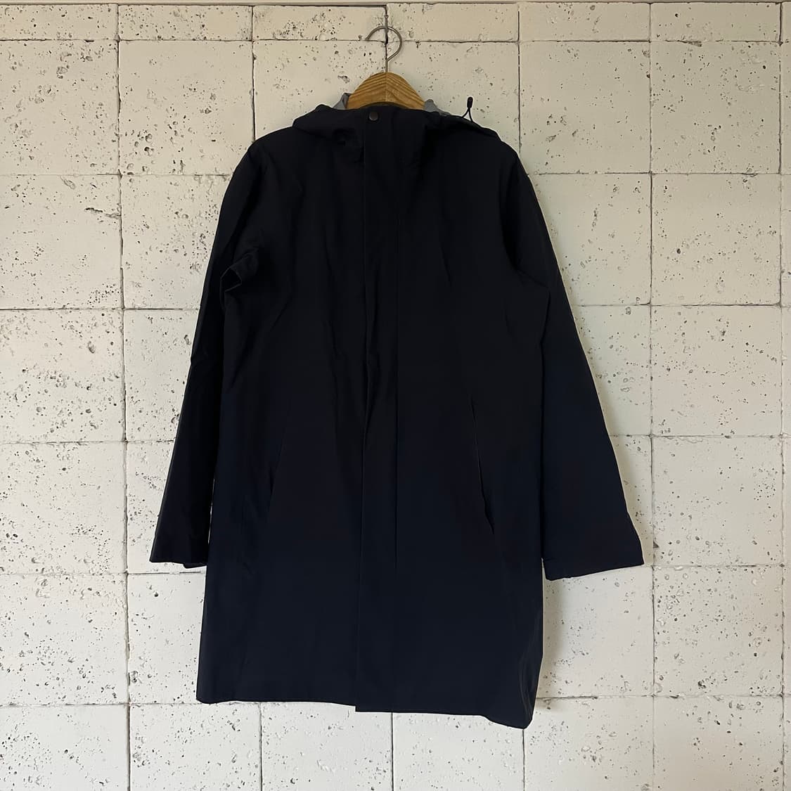 우먼L 무인양품 방수 방풍 코트 네이비 상품이미지1