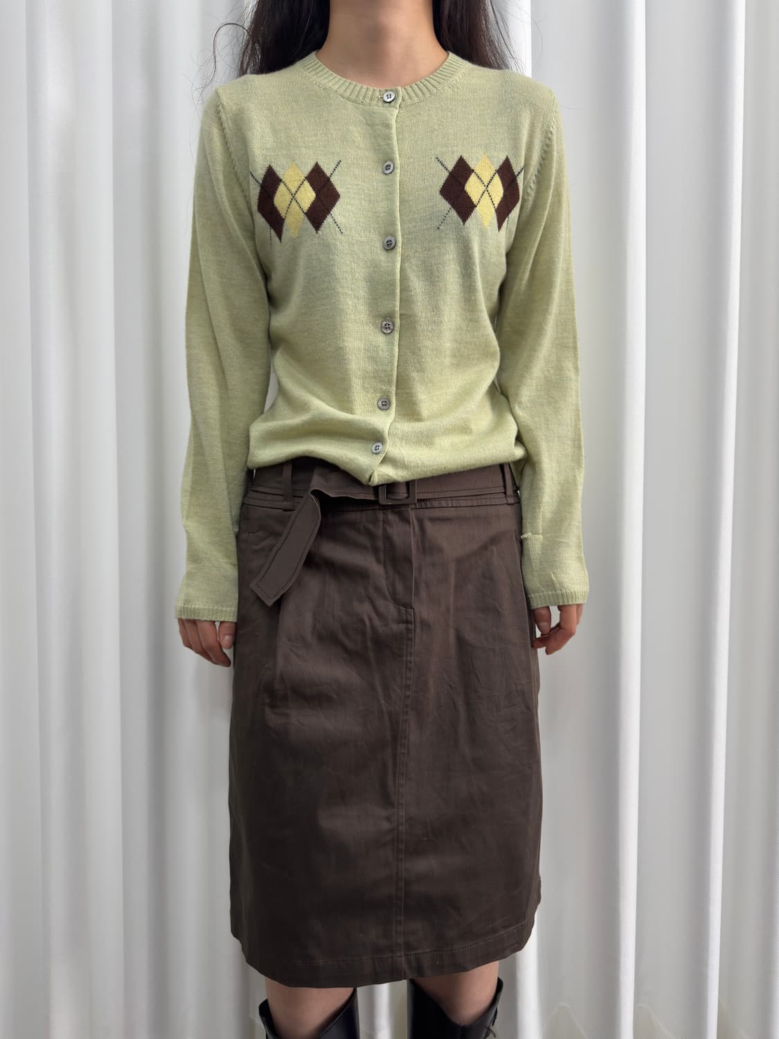 argyle cardigan 상품이미지4
