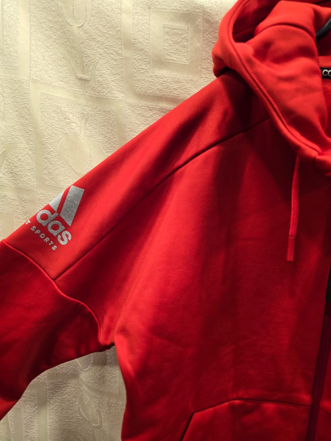 새상품) 아디다스 기모 컴뱃 스포츠 레드 후드집업 져지 90 상품이미지3