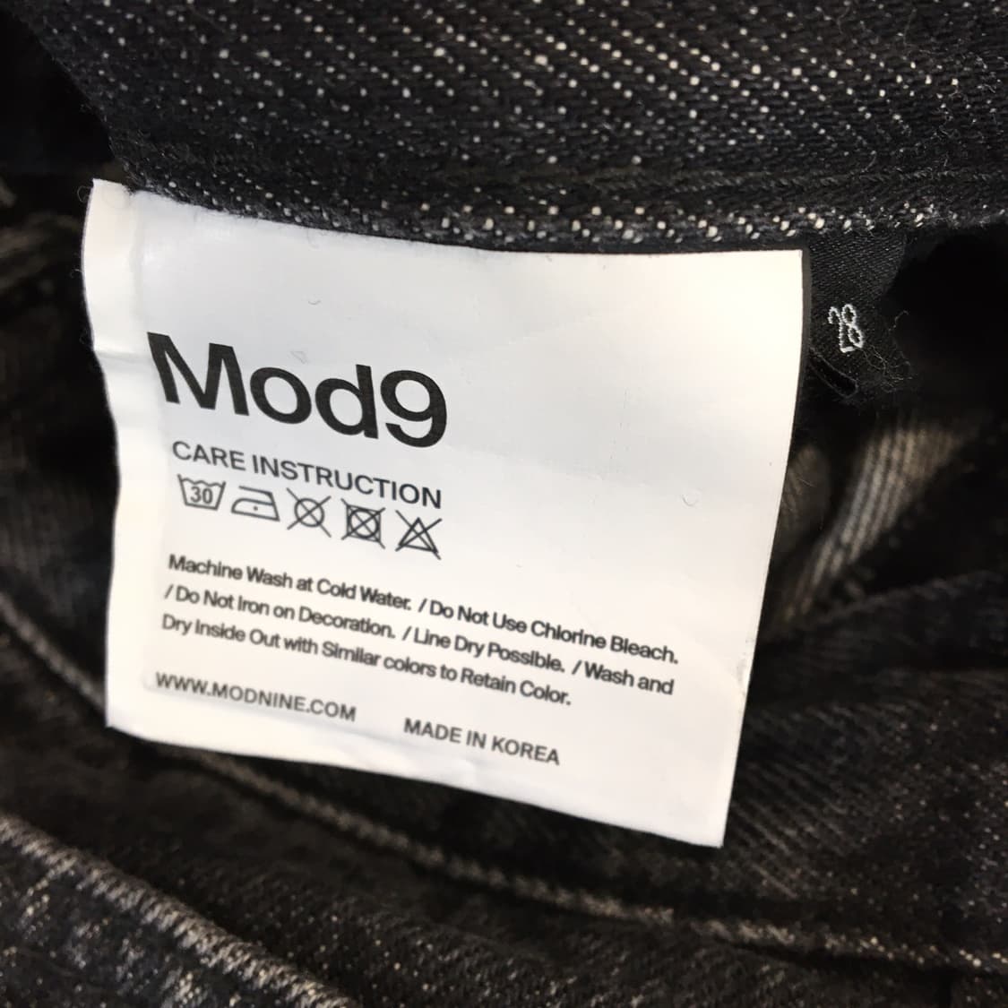 모드나인 턴미온 MOD1W 블랙 데님진 28  상품이미지6