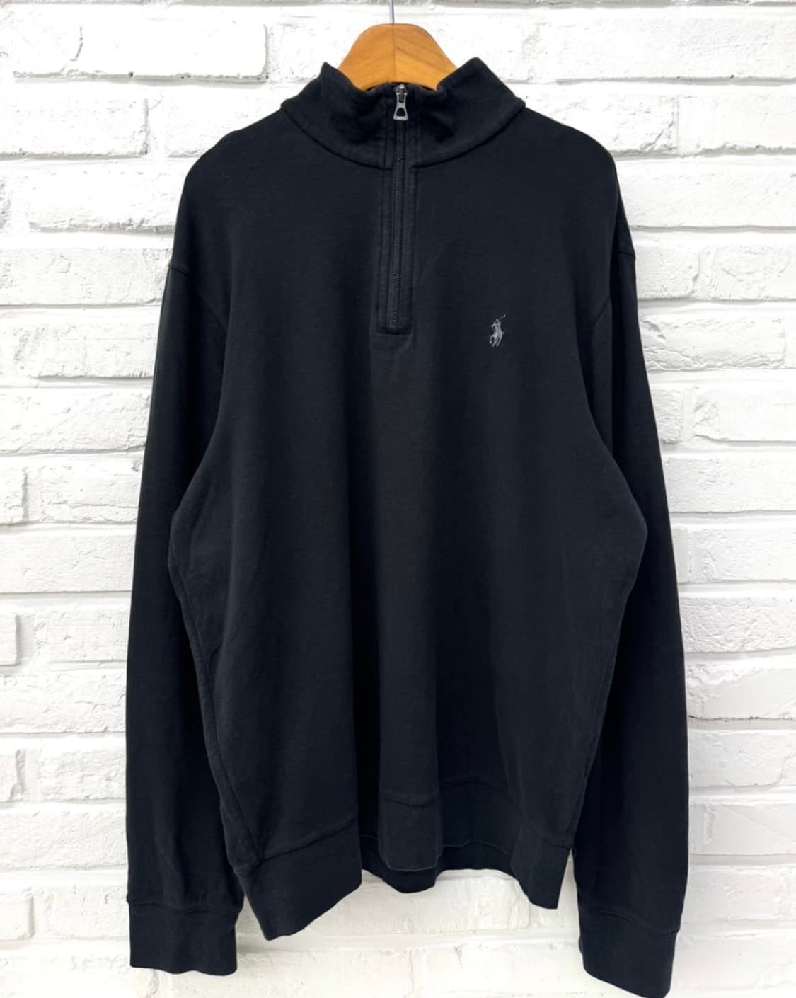 폴로 랄프로렌 블랙 반집업 니트 상품이미지1