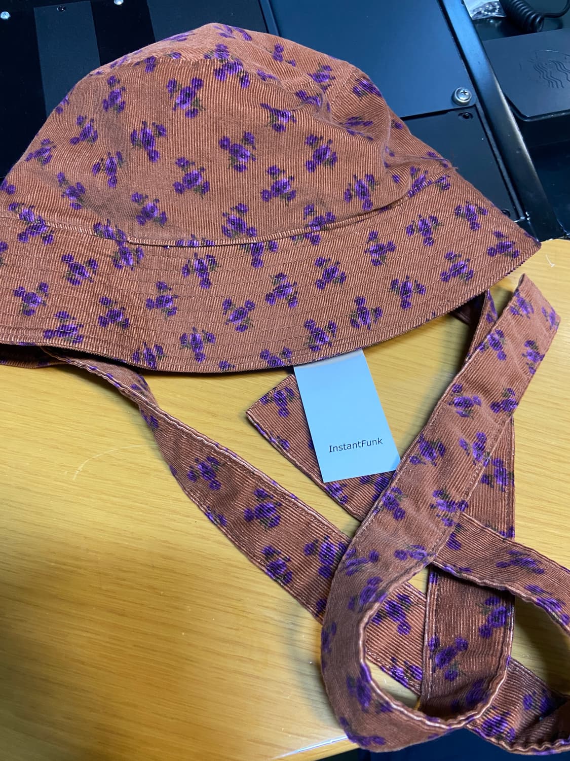 인스턴트펑크 플라워 코듀로이 버킷햇 ! L사이즈 상품이미지1