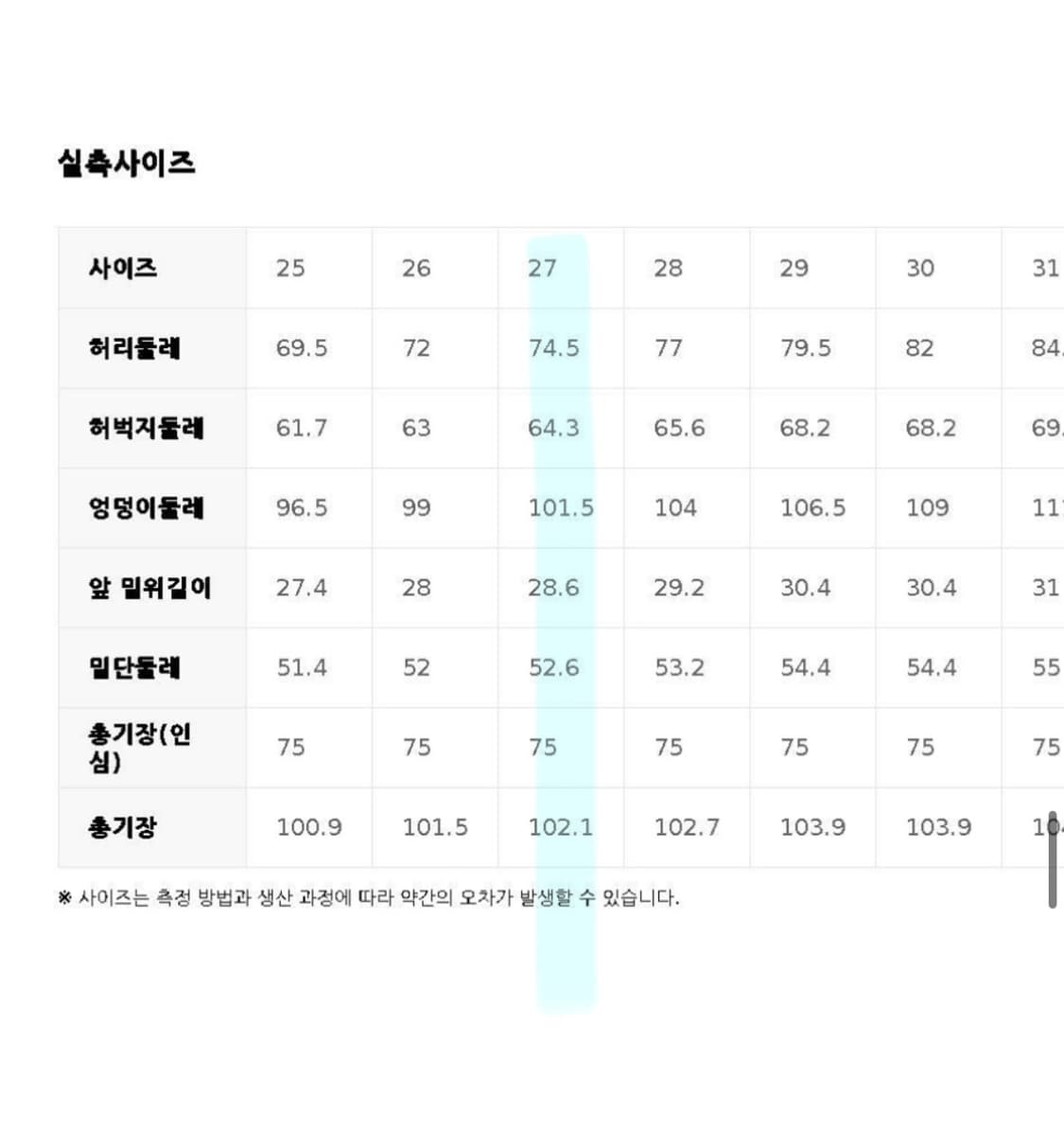 탑텐 여성 코튼 파라슈트팬츠 차콜27사이즈 미착용 상품이미지10