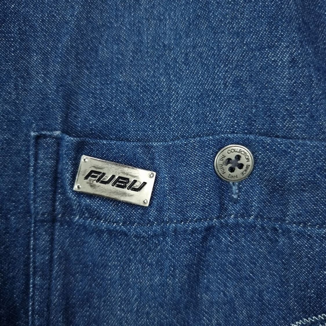 [푸부] 올드스쿨 빈티지 오버핏 데님 셔츠 M20024 상품이미지7