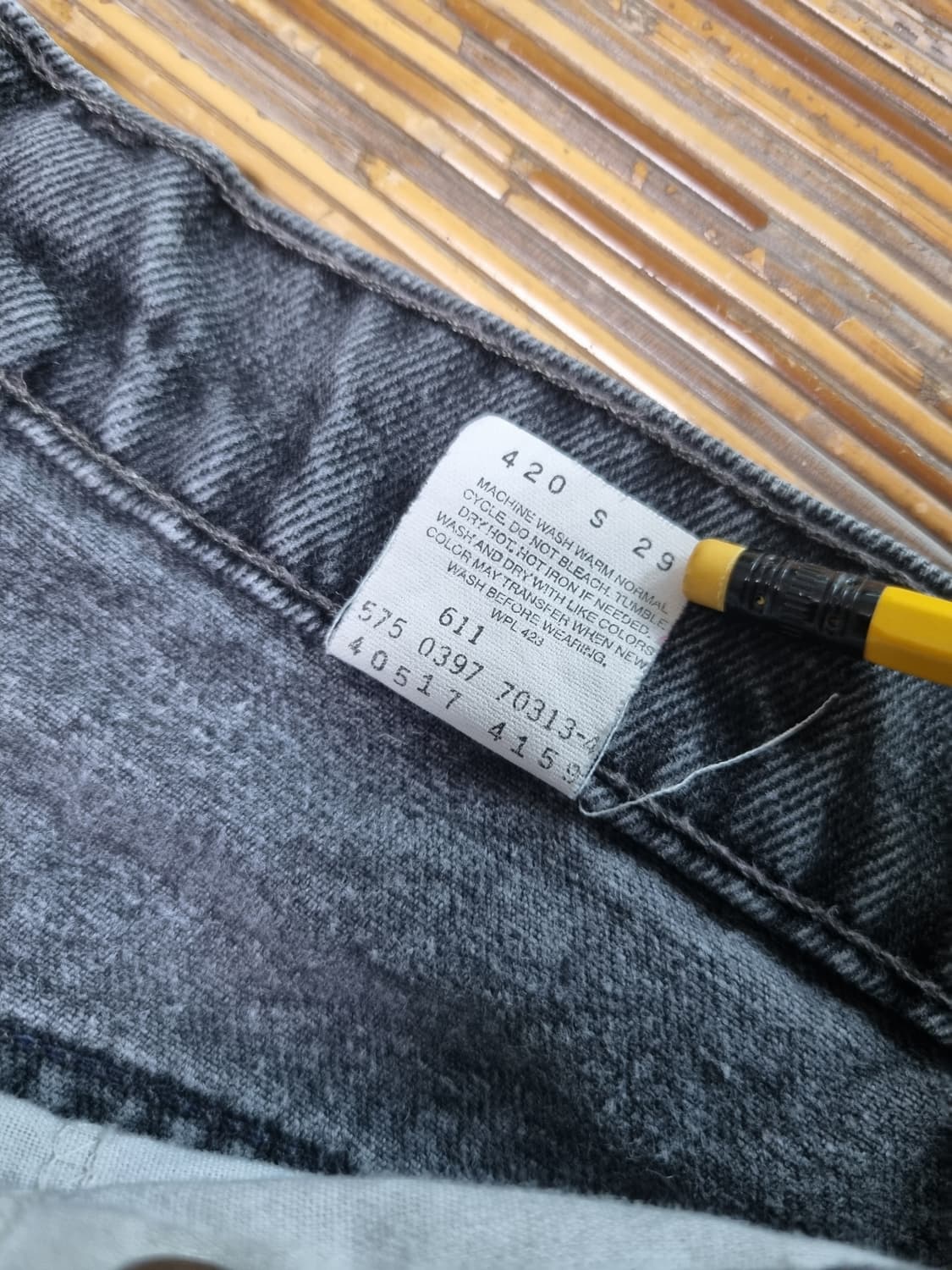 90s USA 517 34x30 리바이스 블랙 오렌지탭 상품이미지9