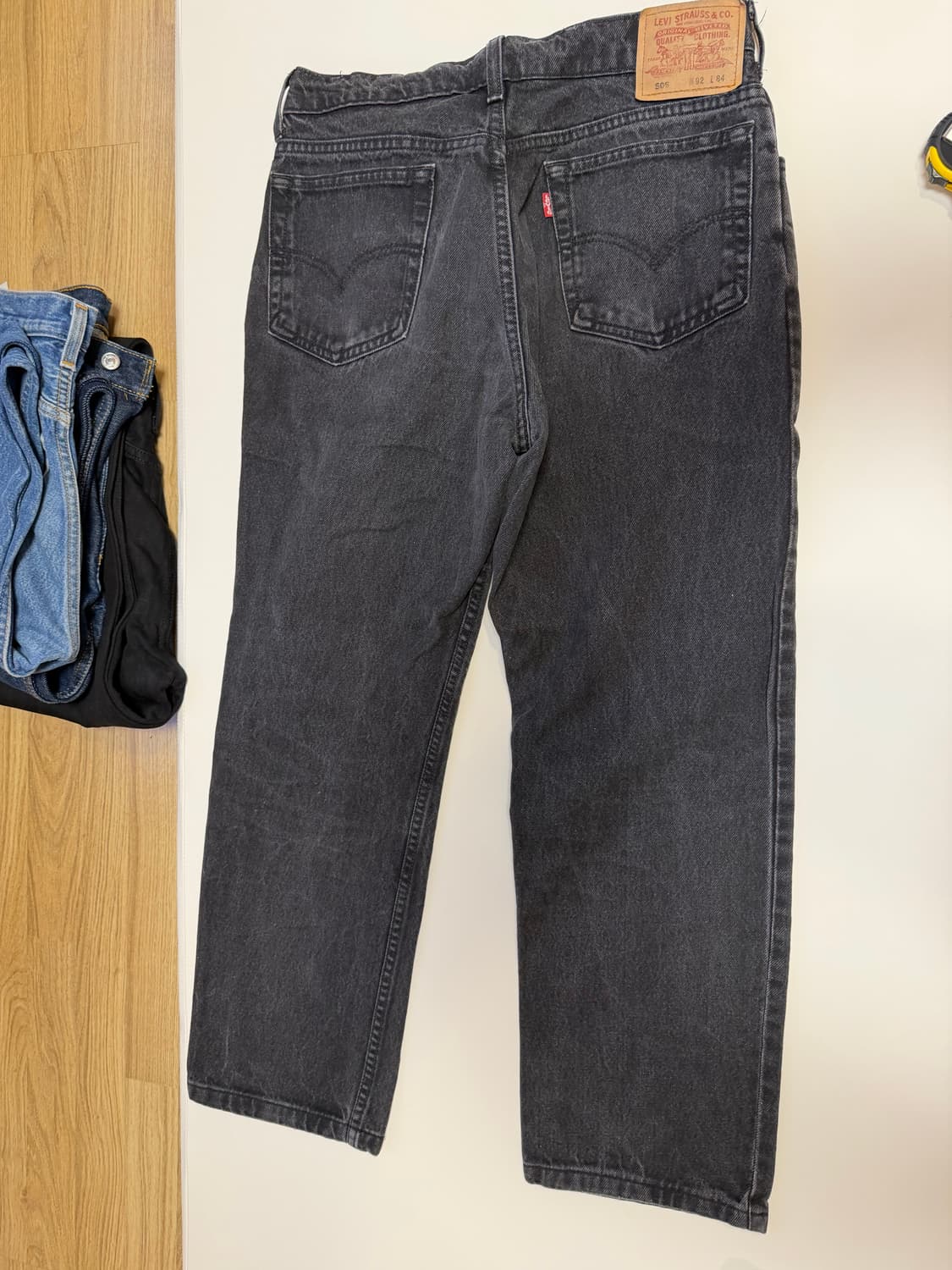 리바이스 빈티지 505 블랙 데님 팬츠 32 상품이미지2