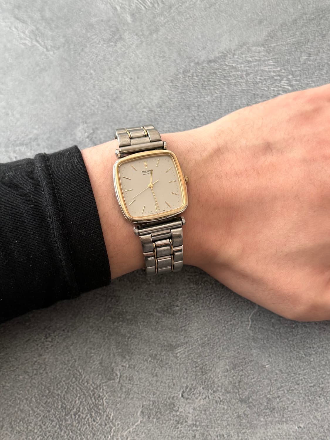 세이코 Seiko 투톤 콤비 스퀘어 쿼츠 상품이미지5