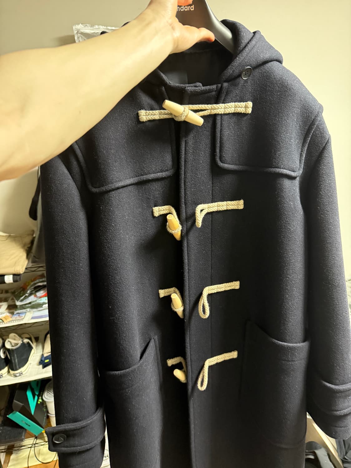 무탠다드 울블렌드 오버사이즈 더플 코트 L 상품이미지3