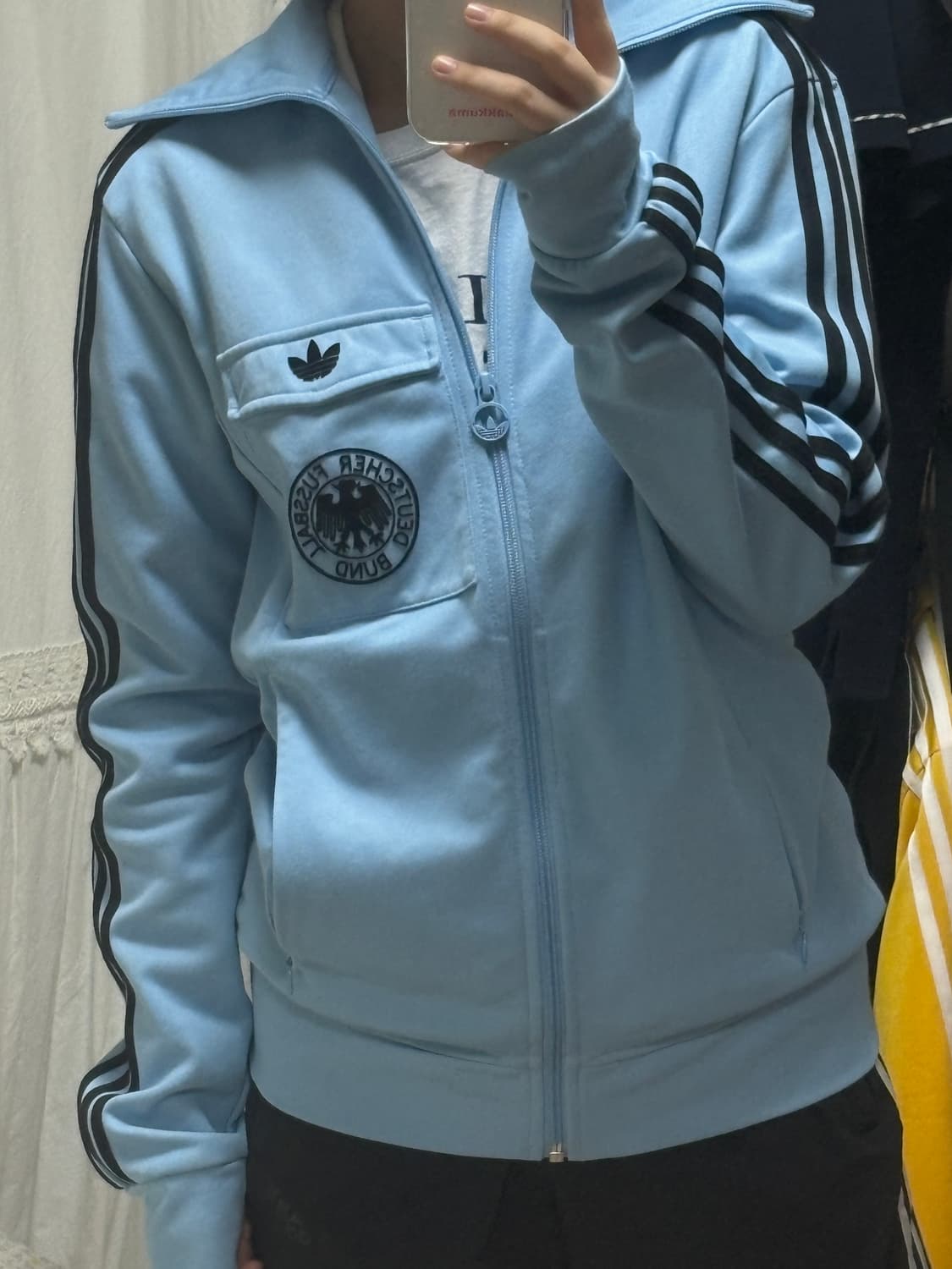 독일 져지 아디다스 하늘 하검 스카이 블루 색 축구 트랙탑 교환가능 집업 상품이미지7
