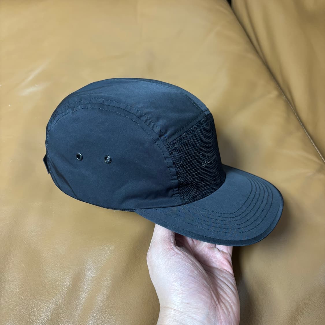 슈프림 캠프캡 모자 박스로고 프론트 메쉬 블랙 상품이미지3