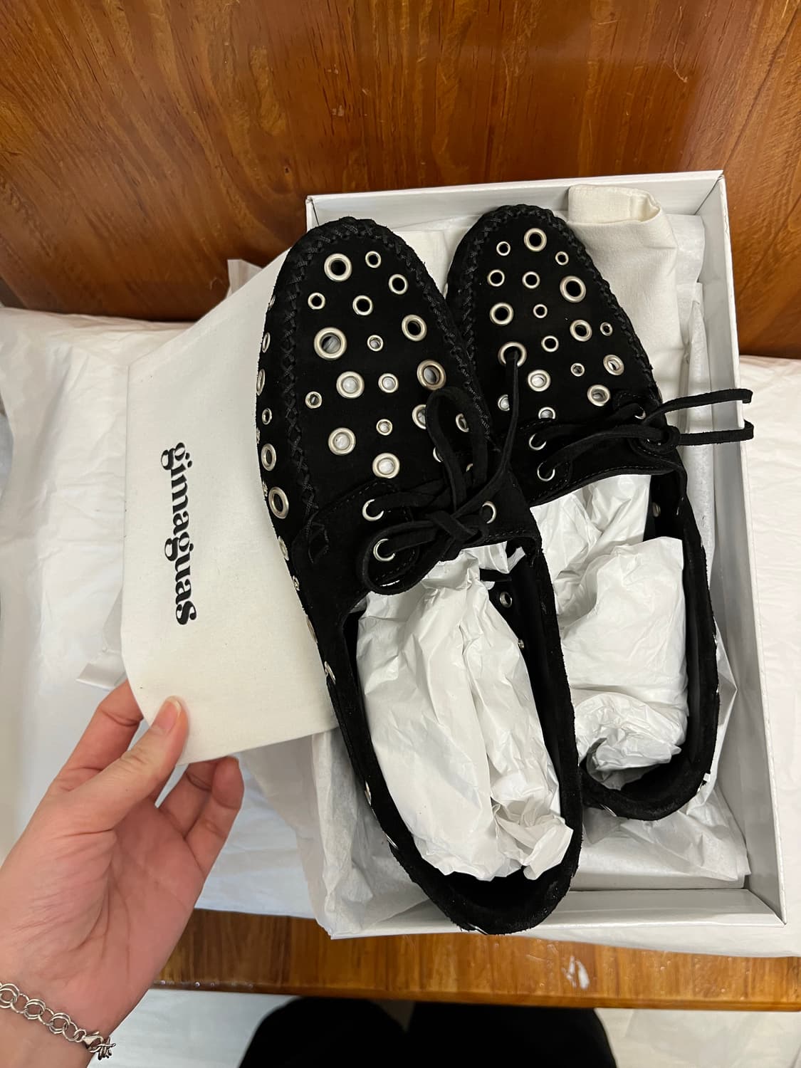 기마구아스 아일렛 드라이빙 로퍼 38사이즈 상품이미지4