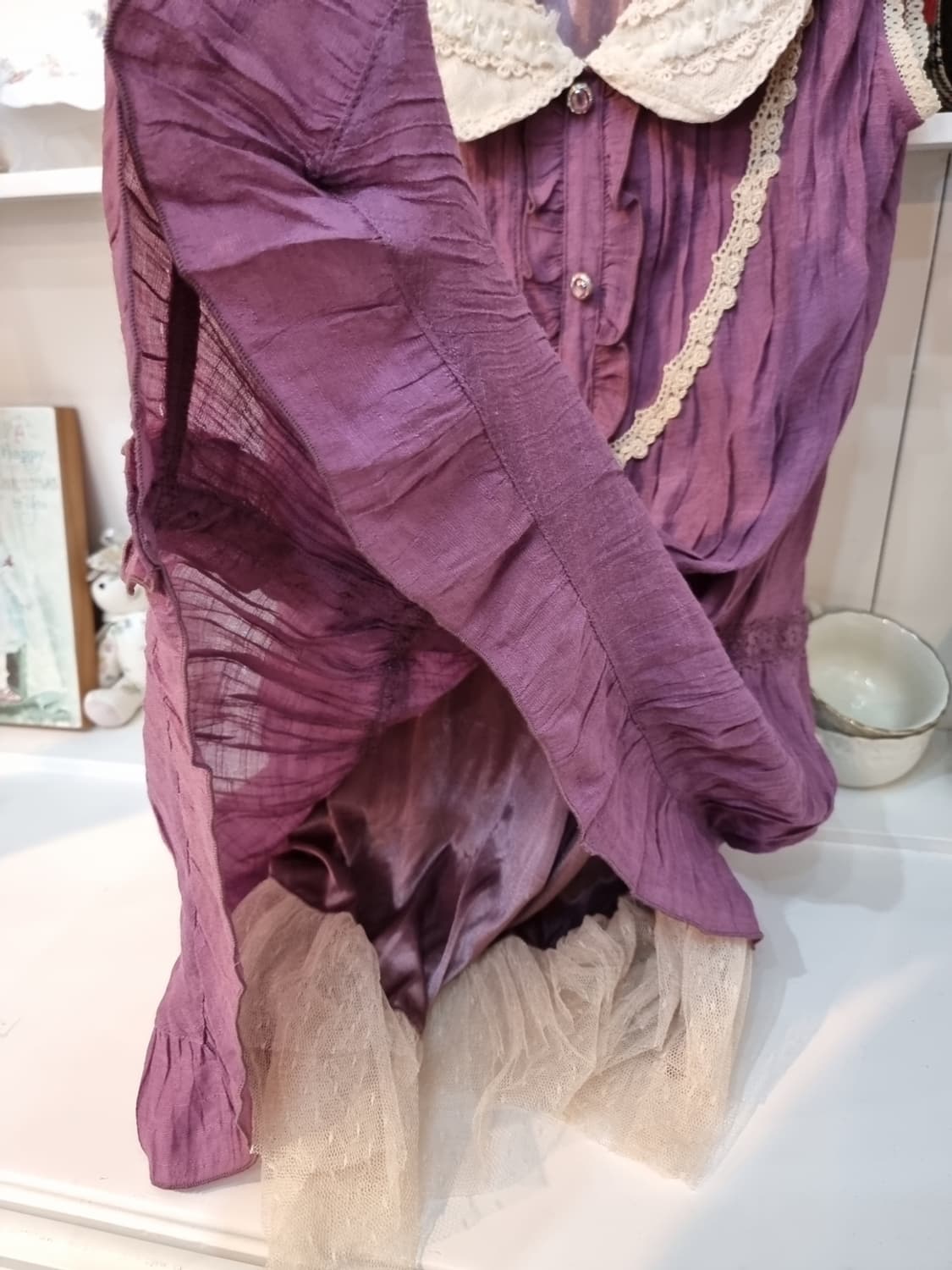 Axes Femme 레이스 빅카라 퍼플 모리걸 원피스 상품이미지5