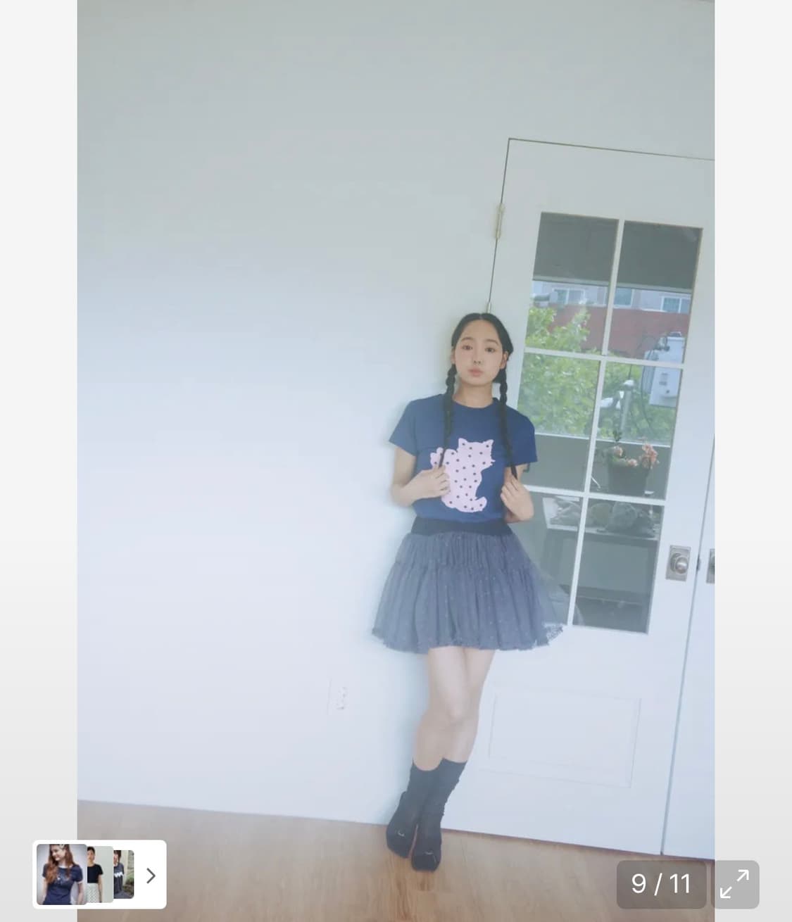 샤키리 스타라이트 키리 탑 네이비 상품이미지3