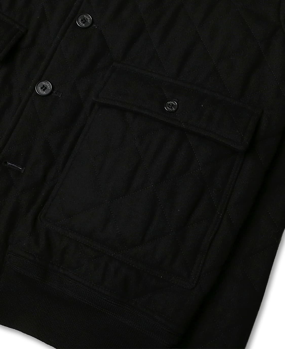 발스타리노 [Valstarino] 블랙 울 블렌디드 퀼팅 A1 자켓 상품이미지3