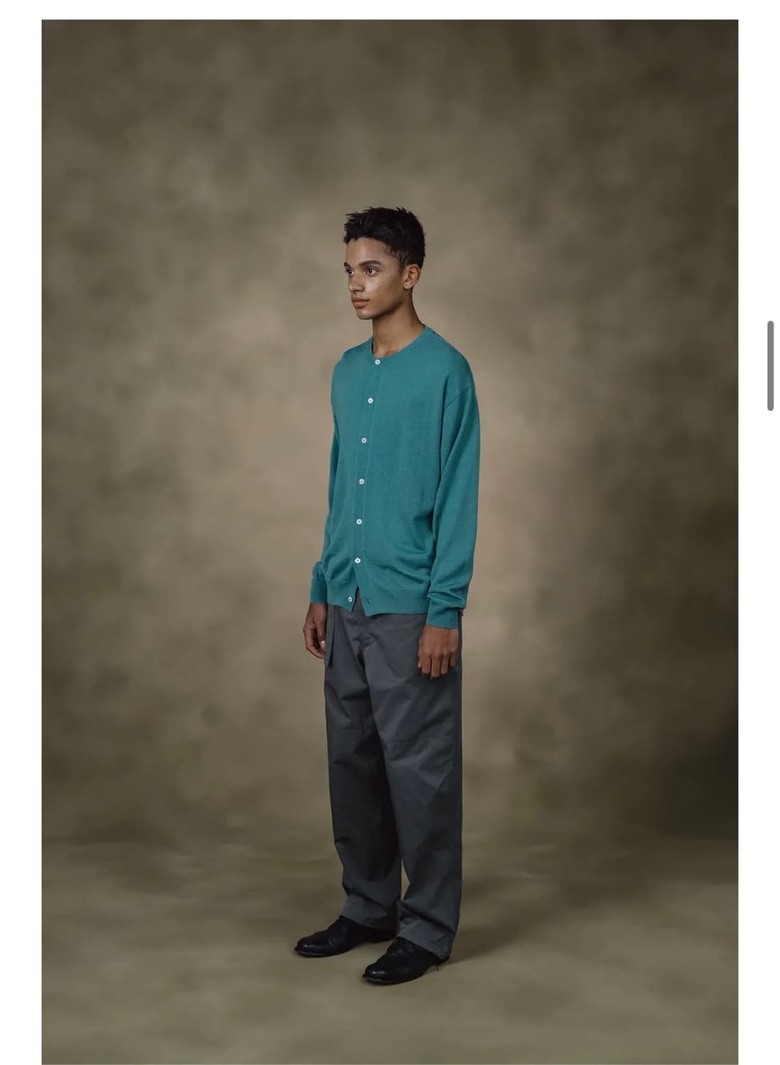 [셔터]라운드 넥 가디건_(블루그린)_ S size 상품이미지4