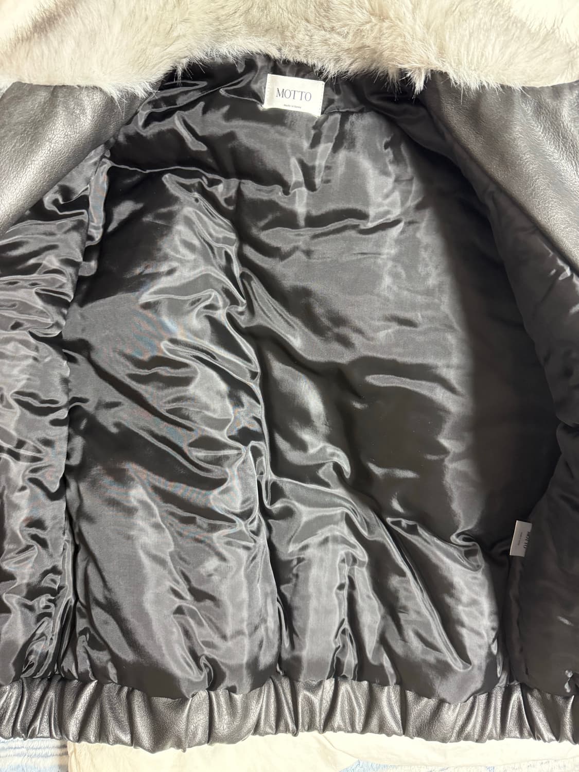 남자 크롭 레더 패딩  상품이미지4