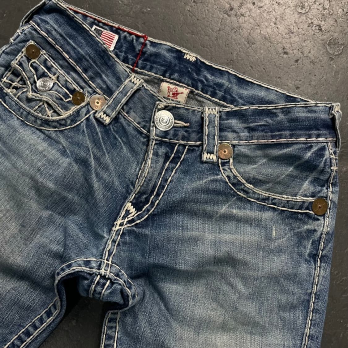 30 트루릴리전 빌리 슈퍼티 화이트 스티치 청바지  상품이미지2