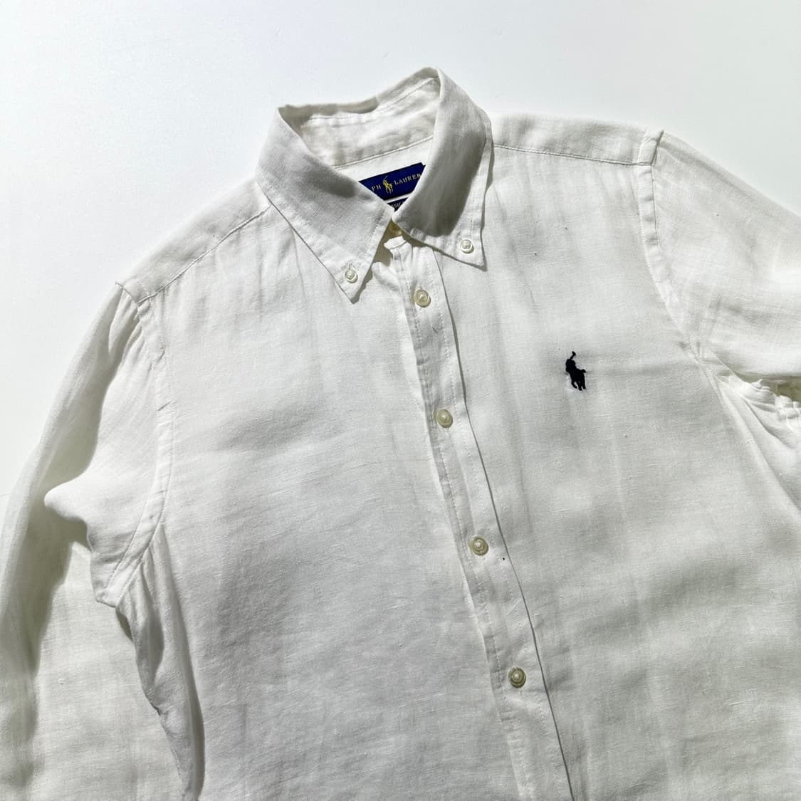 폴로 랄프로렌 린넨 셔츠 화이트 상품이미지3