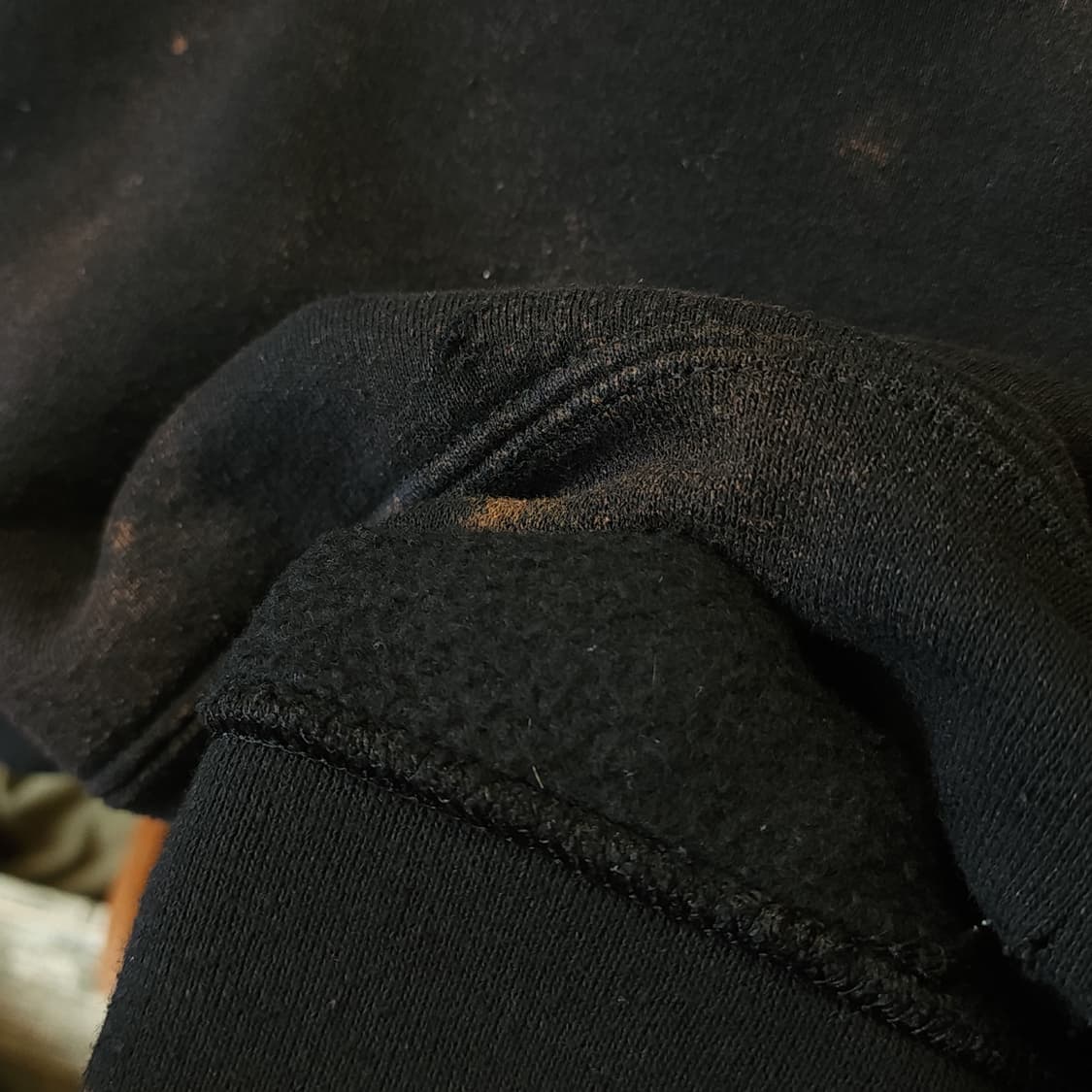 90s 러셀 후드 빈티지 스웻셔츠 러셀 썬페이딩 스노우보드 블랙 L 상품이미지10