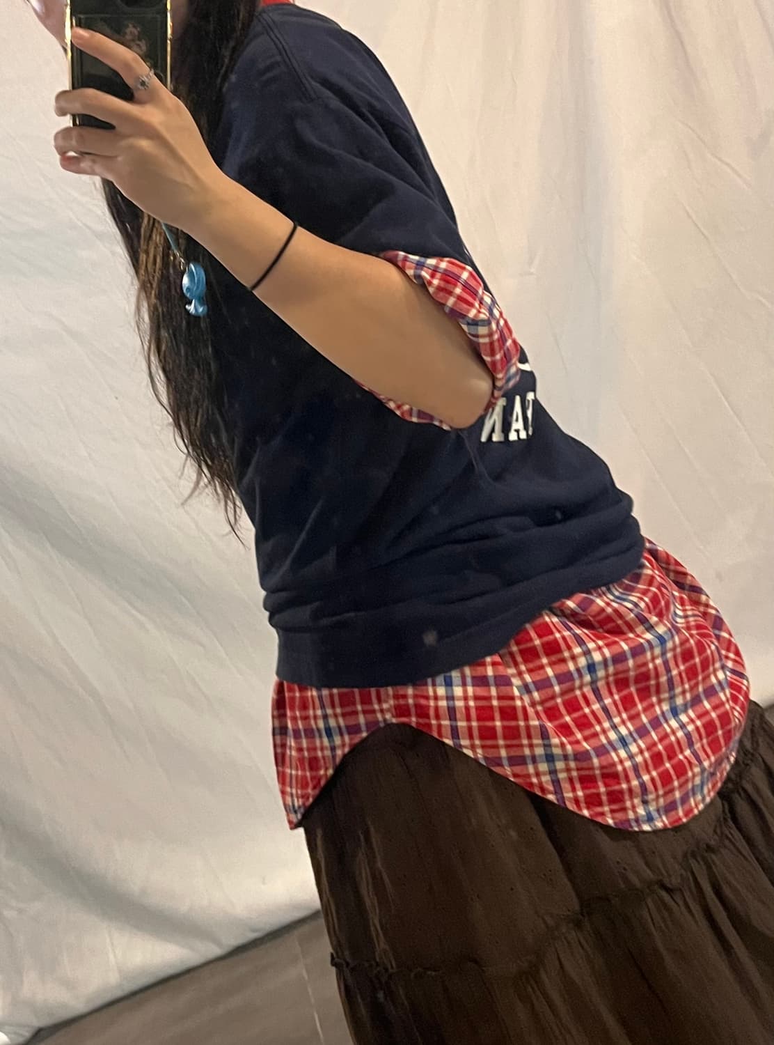 Tartan check half shirt 상품이미지3