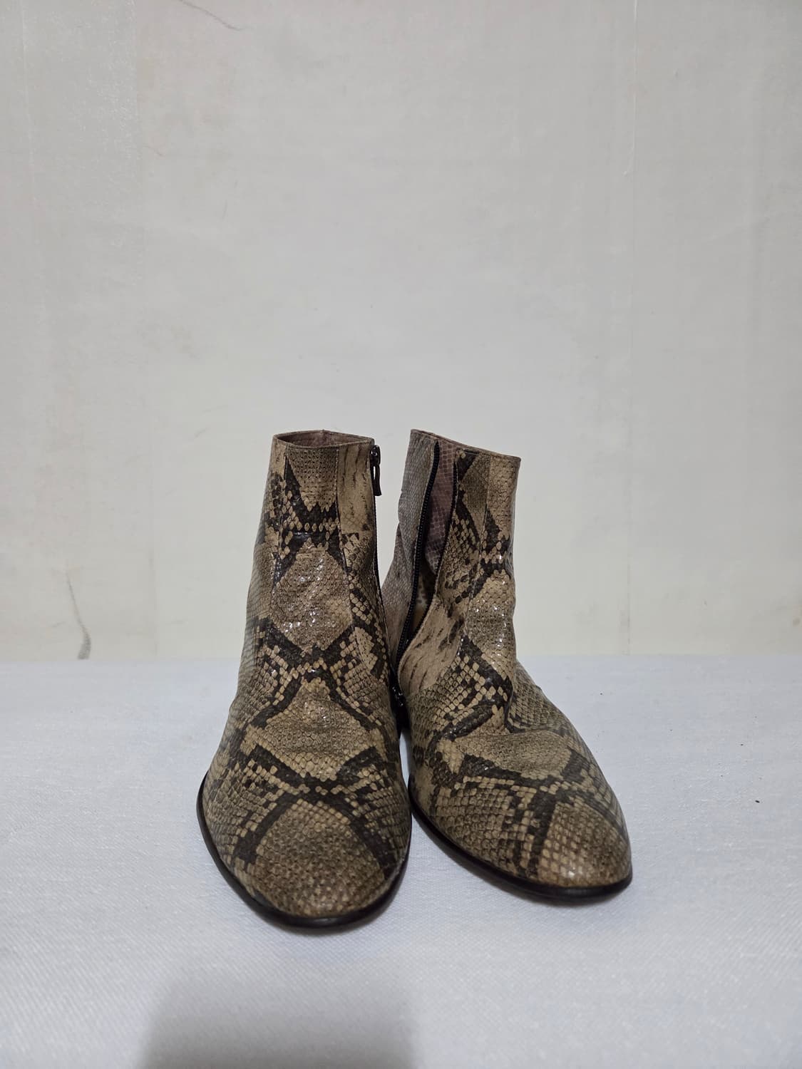 미라드 빈티지 수제화 파이톤 무늬 웨스턴 부츠 280mm 상품이미지1